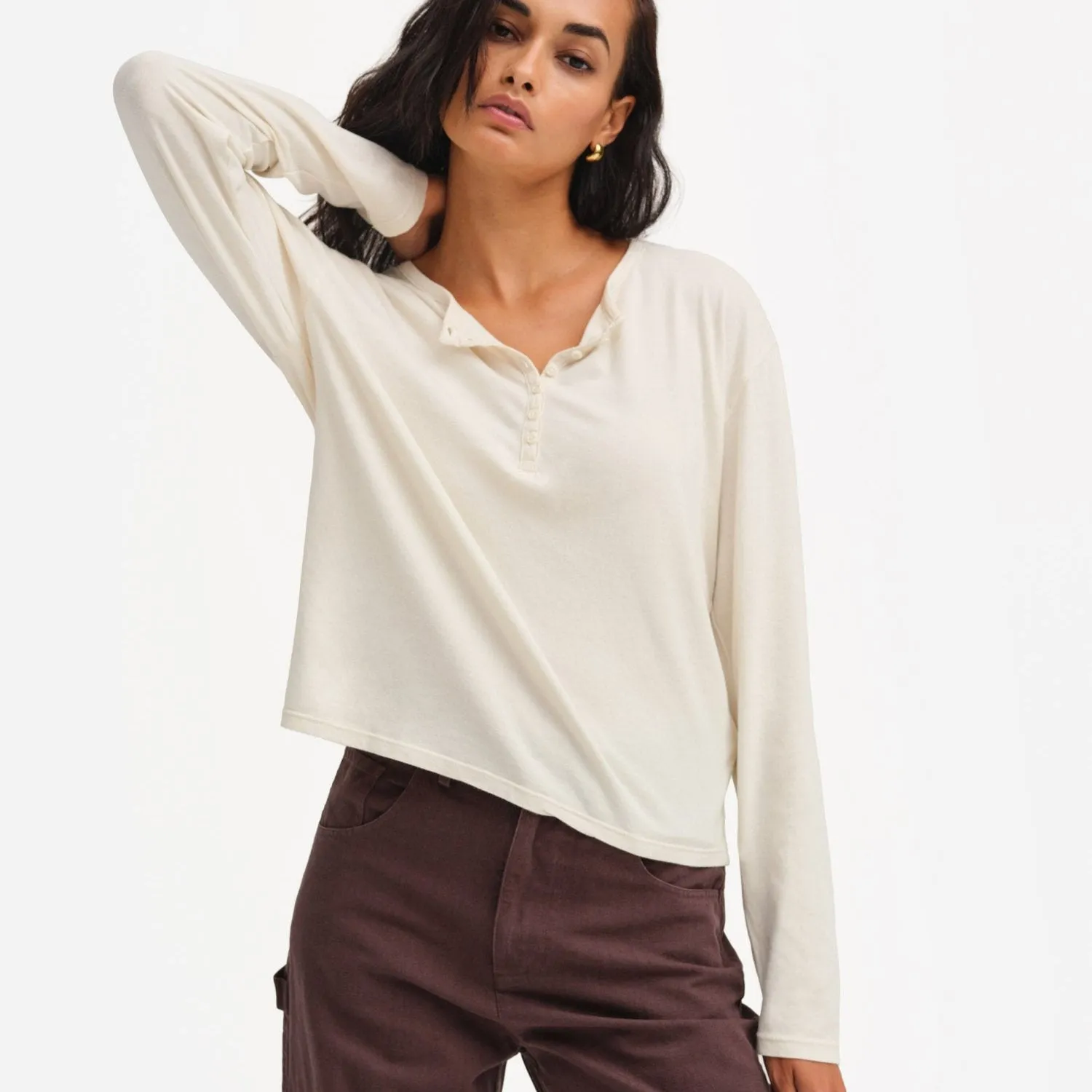 Organic Cotton Henley Tee sold by MATE the Label