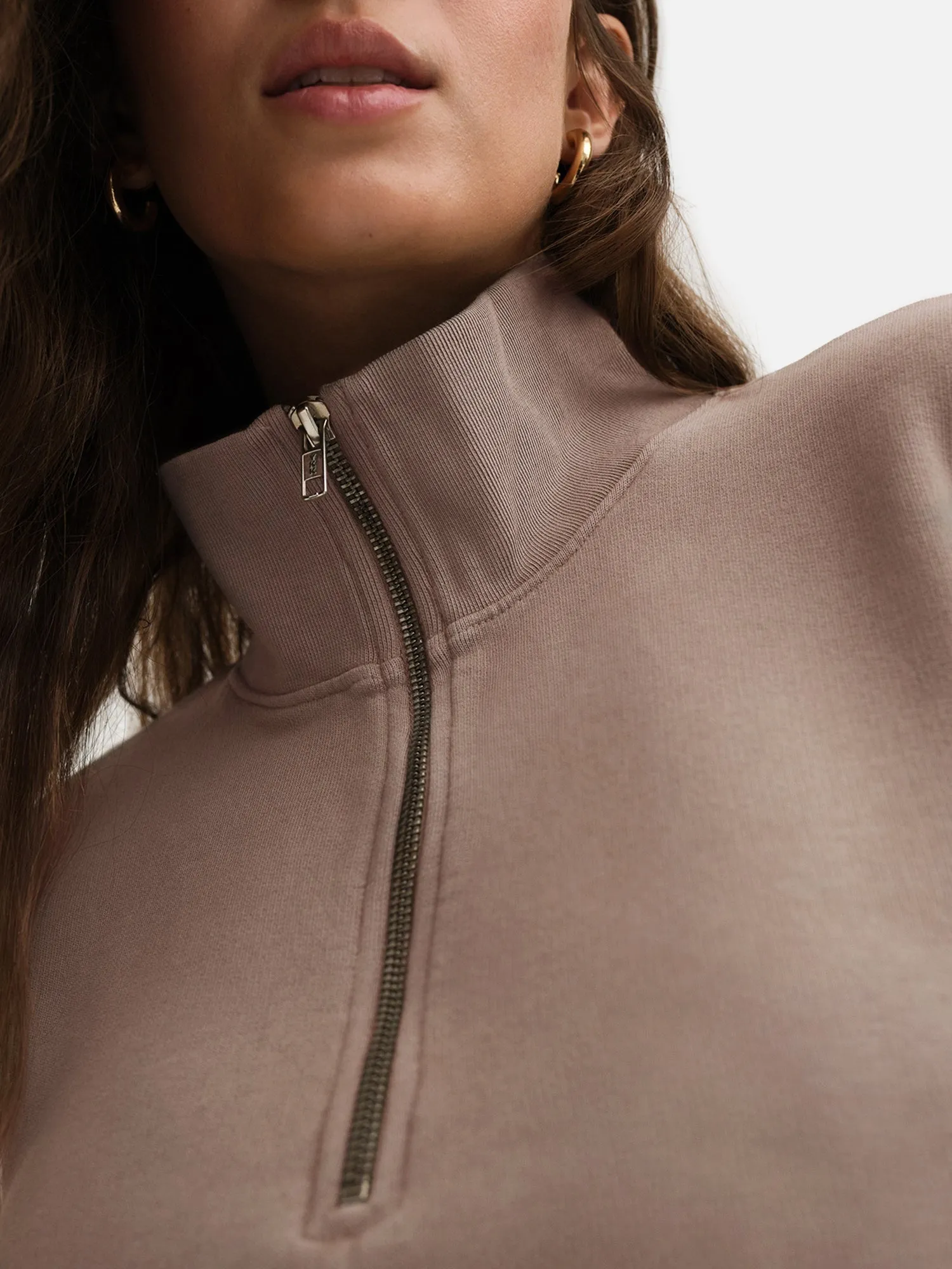 Organic Fleece Quarter Zip Sweatshirt sold by MATE the Label product image thumbnail 5