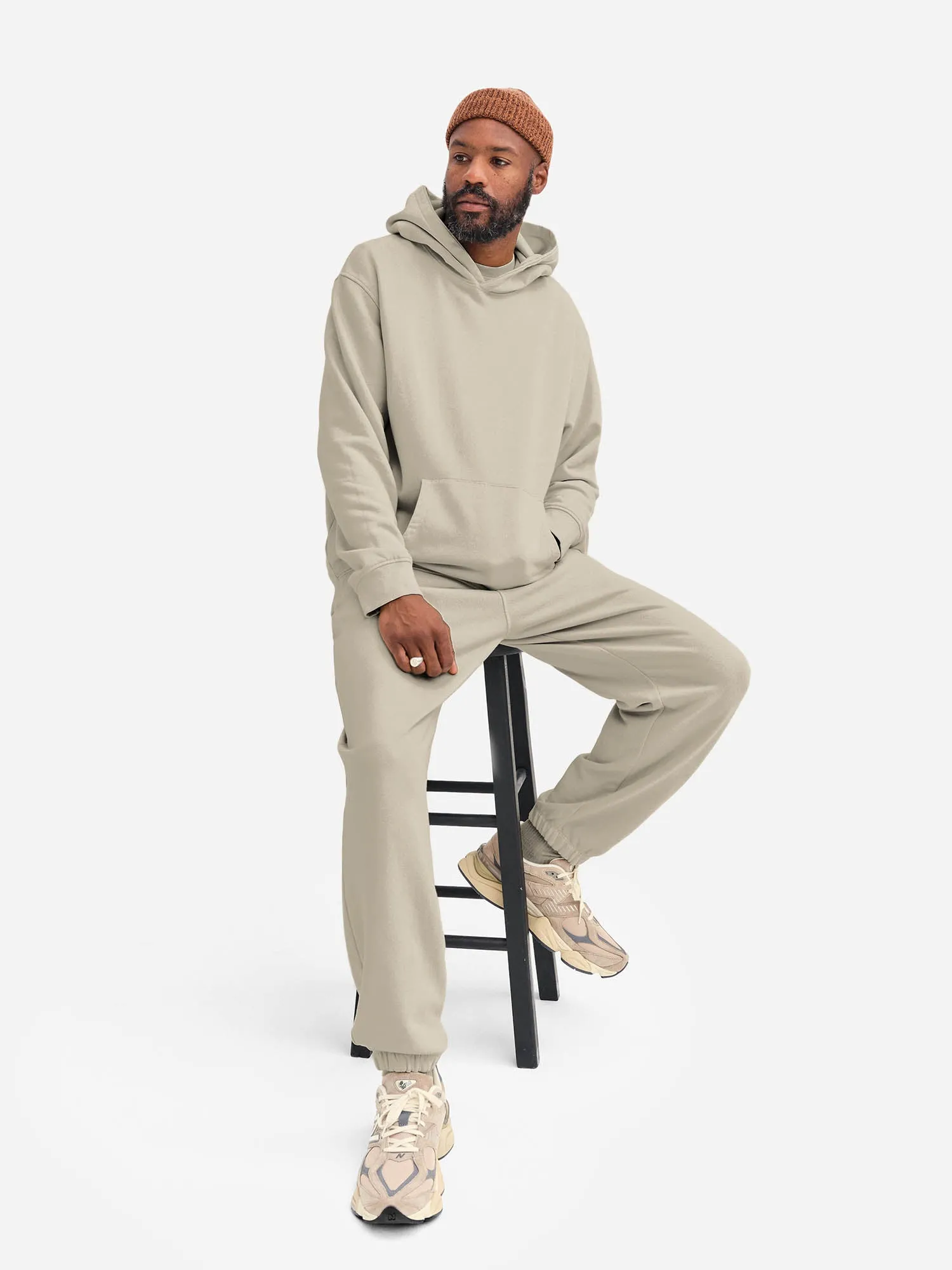 Men's Organic Fleece Hoodie sold by MATE the Label product image thumbnail 3