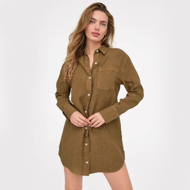 Linen Shirt Dress sold by MATE the Label