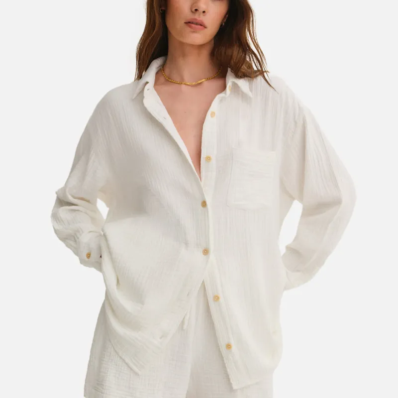 Organic Gauze Oversized Buttondown sold by MATE the Label