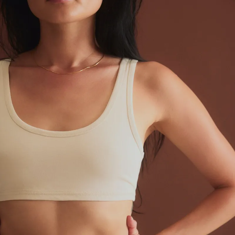 Organic Comfort Scoop Bralette sold by MATE the Label