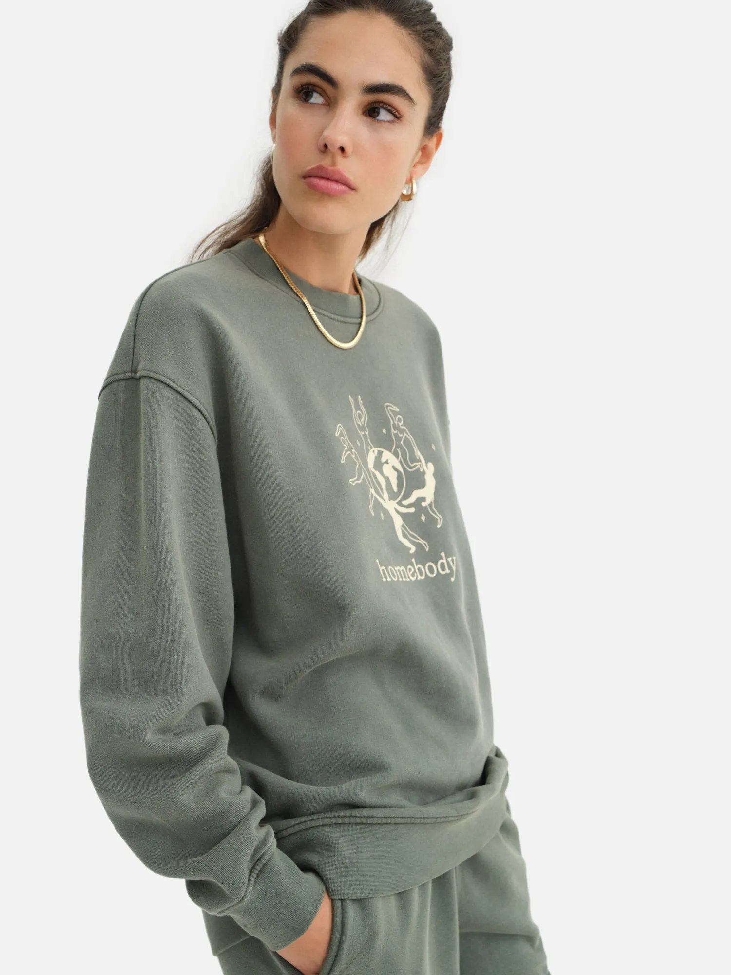 Organic Fleece Graphic Oversized Sweatshirt sold by MATE the Label product image thumbnail 5