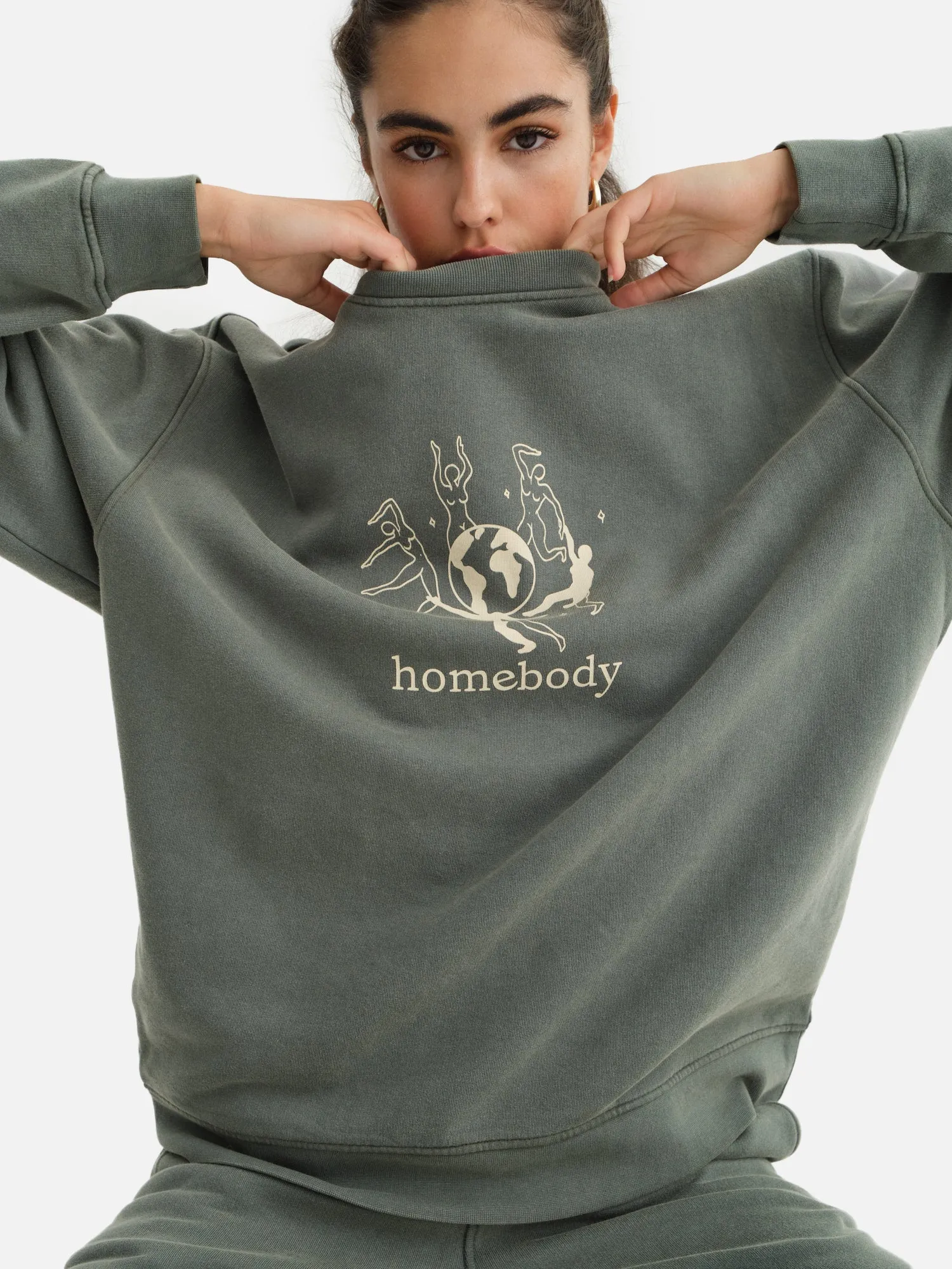 Organic Fleece Graphic Oversized Sweatshirt sold by MATE the Label product image thumbnail 3