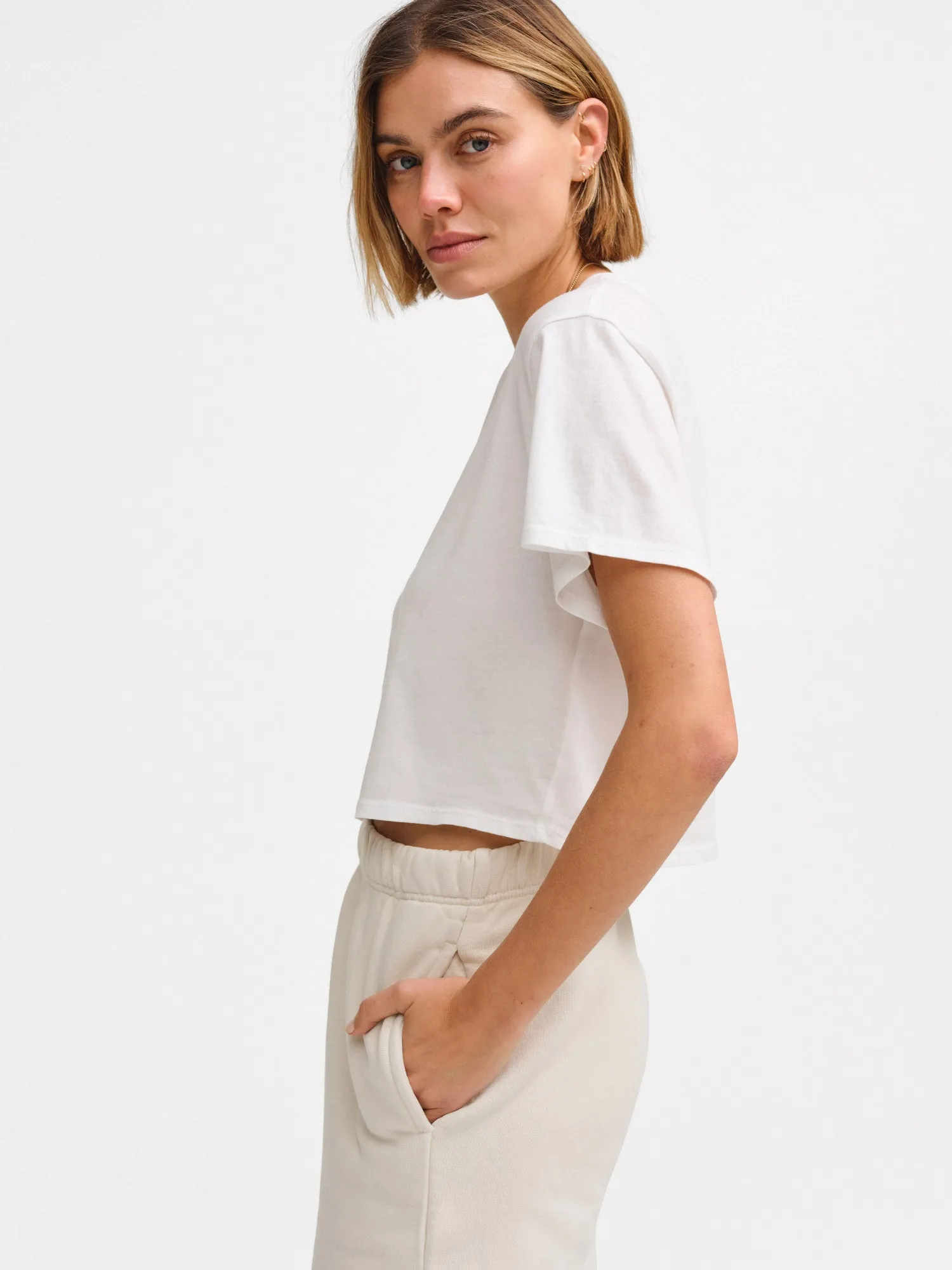 Organic Cotton Relaxed Crop Tee sold by MATE the Label product image thumbnail 3
