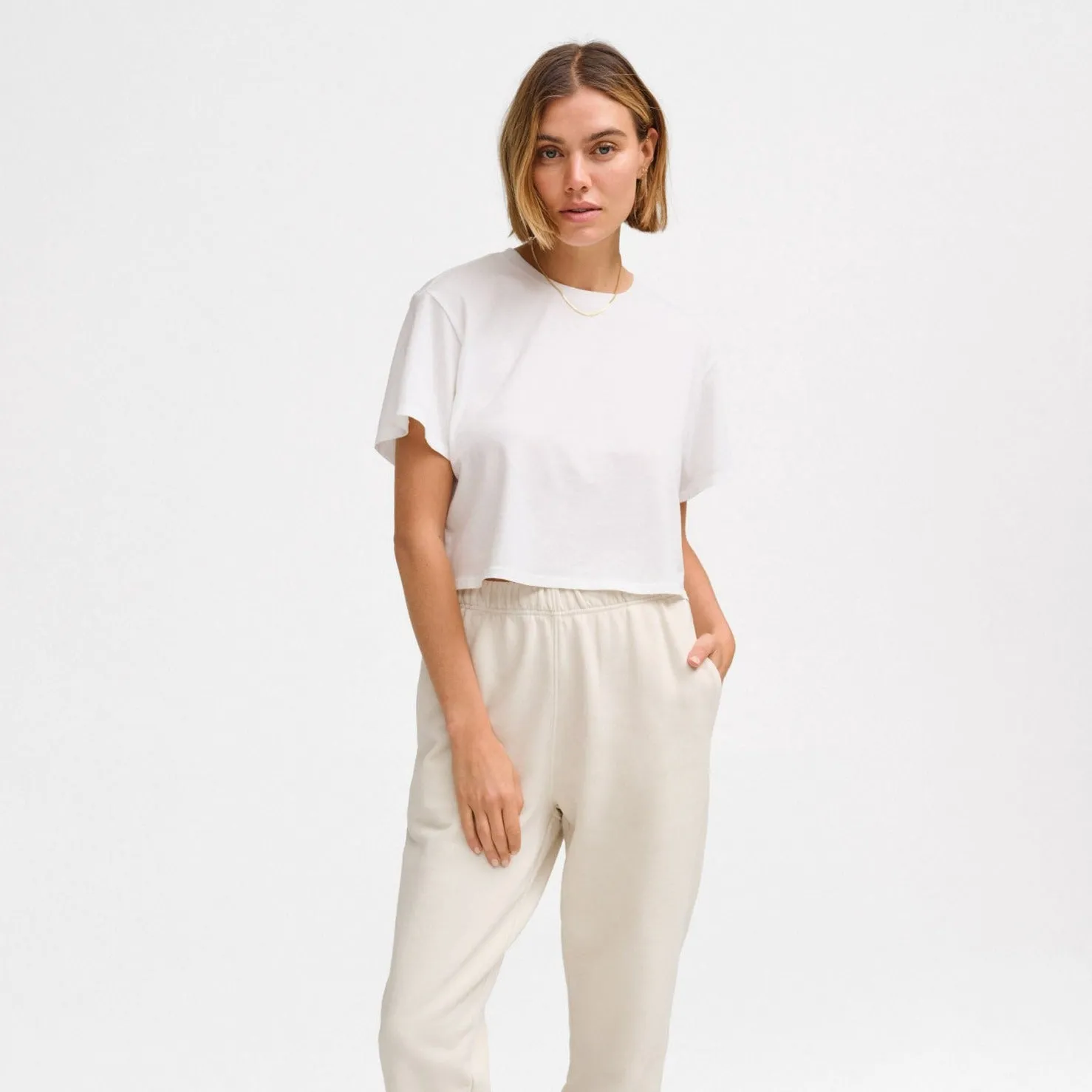 Organic Cotton Relaxed Crop Tee sold by MATE the Label