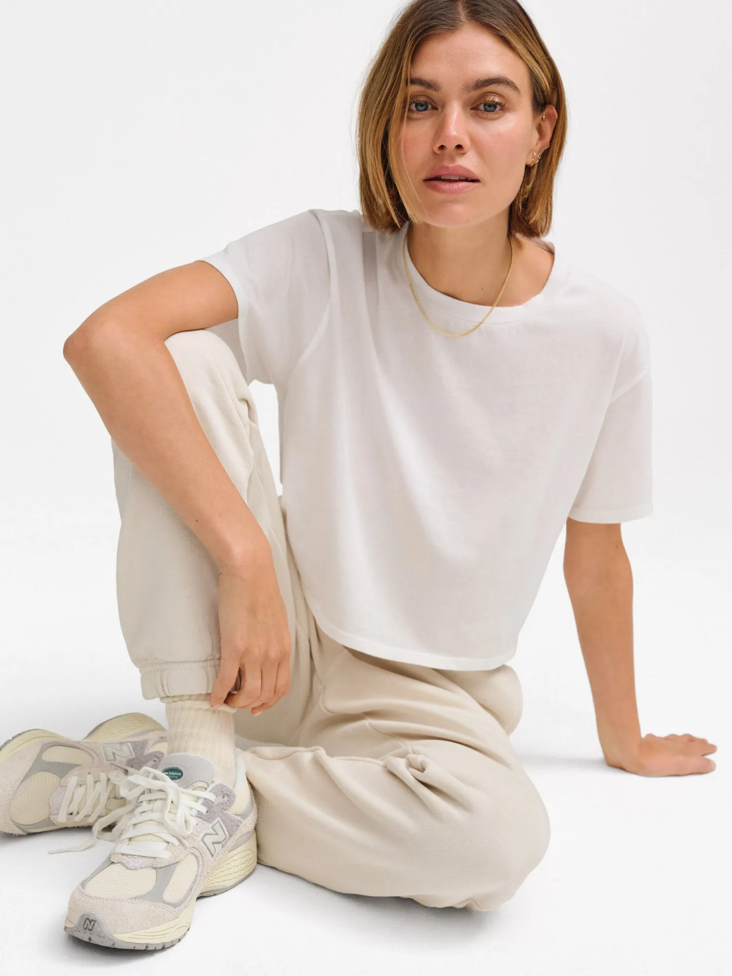 Organic Cotton Relaxed Crop Tee sold by MATE the Label product image thumbnail 2