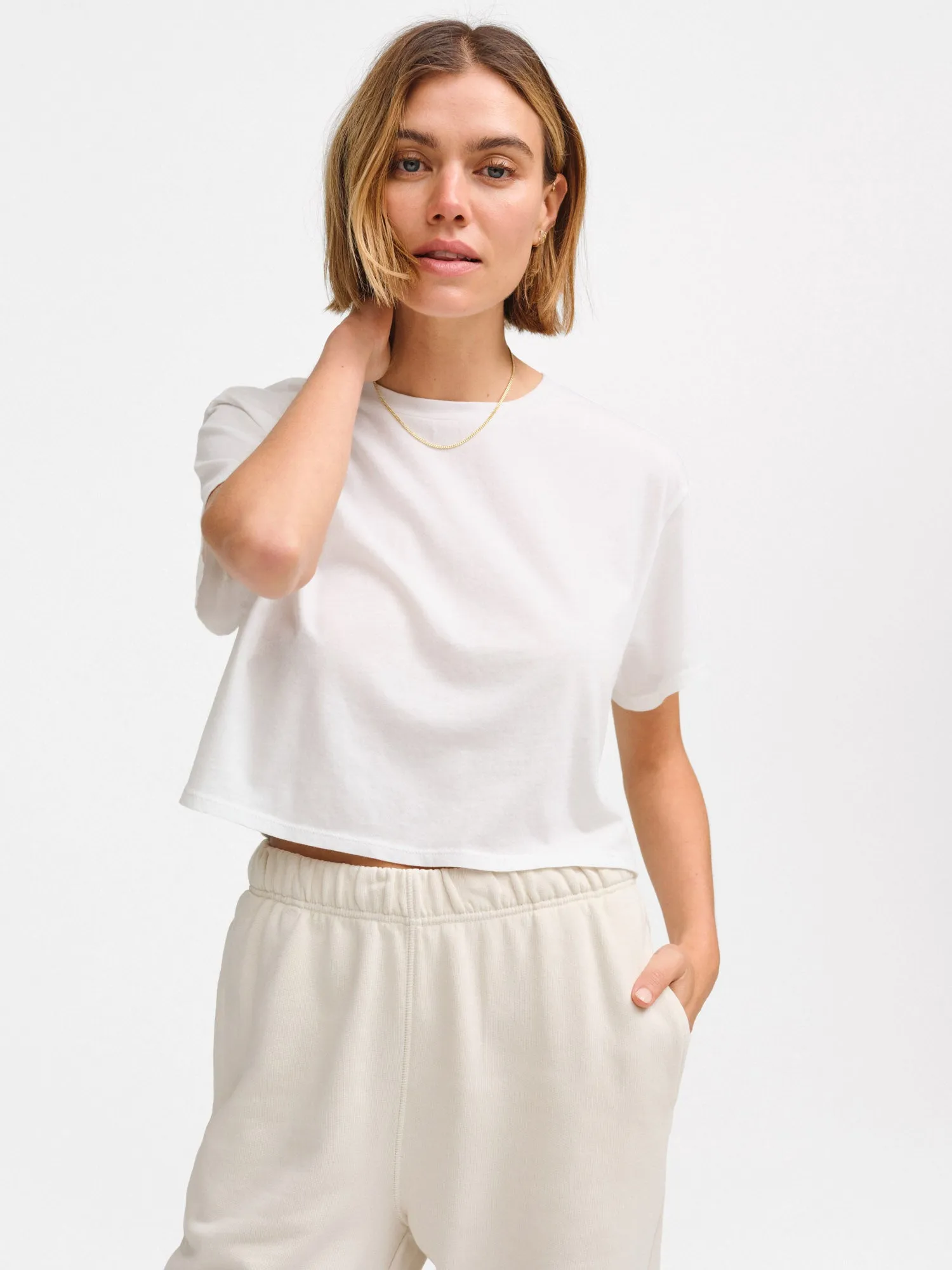 Organic Cotton Relaxed Crop Tee sold by MATE the Label product image thumbnail 5