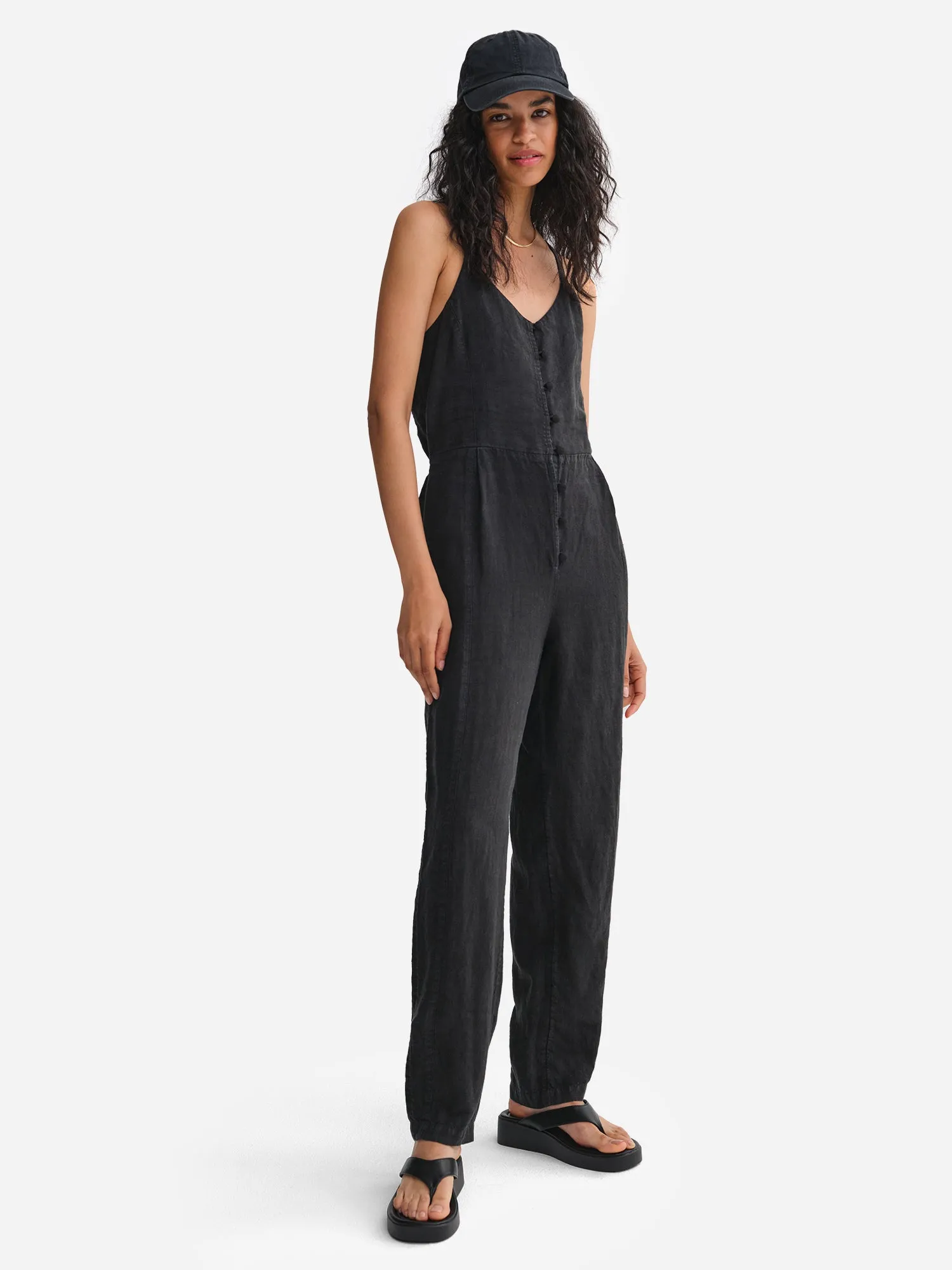 Organic Linen Tank Jumpsuit sold by MATE the Label product image thumbnail 4