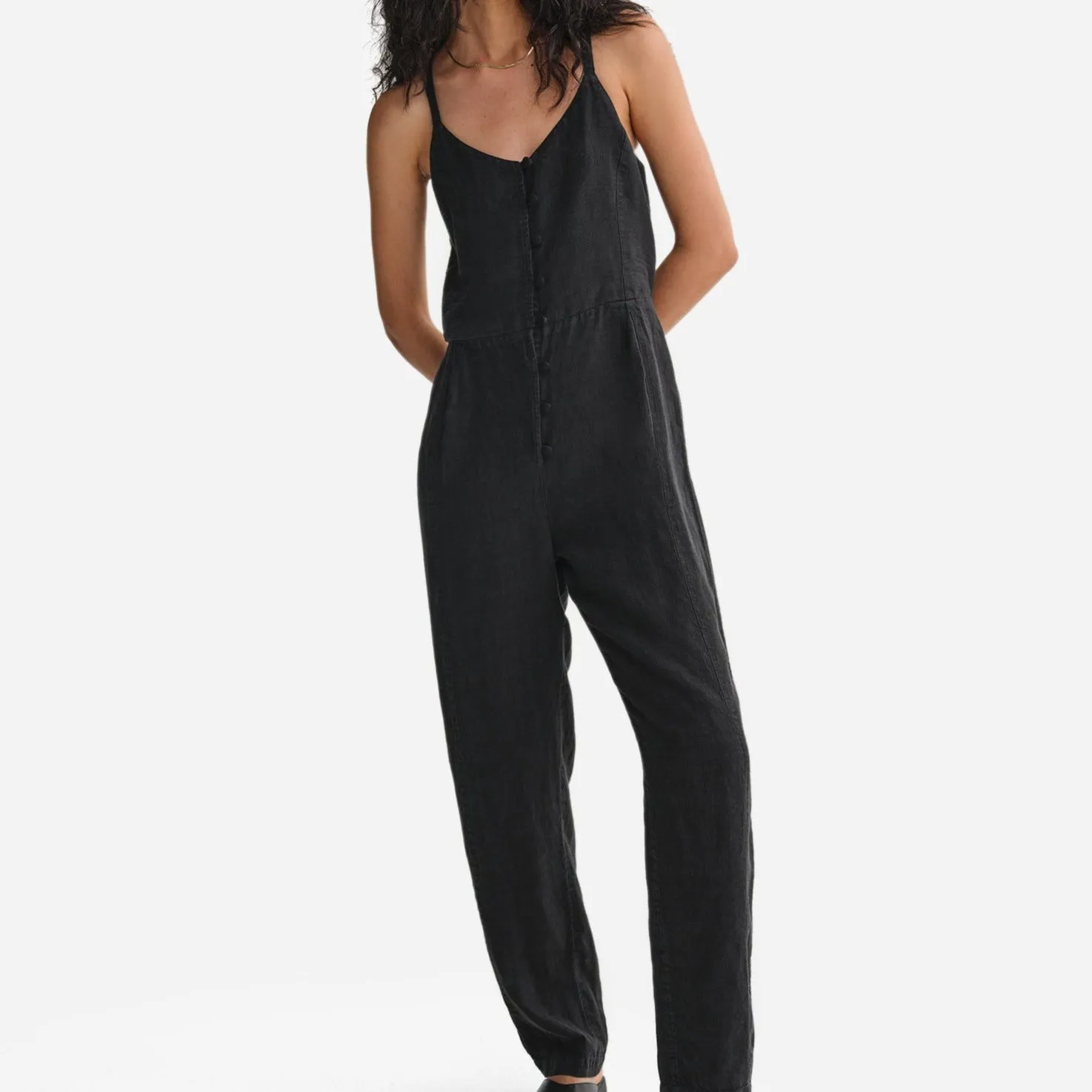 Organic Linen Tank Jumpsuit sold by MATE the Label