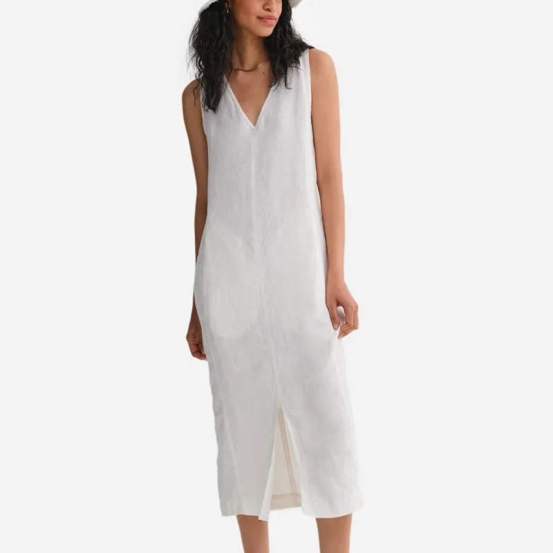 Organic Linen Tank Center Seam Dress sold by MATE the Label