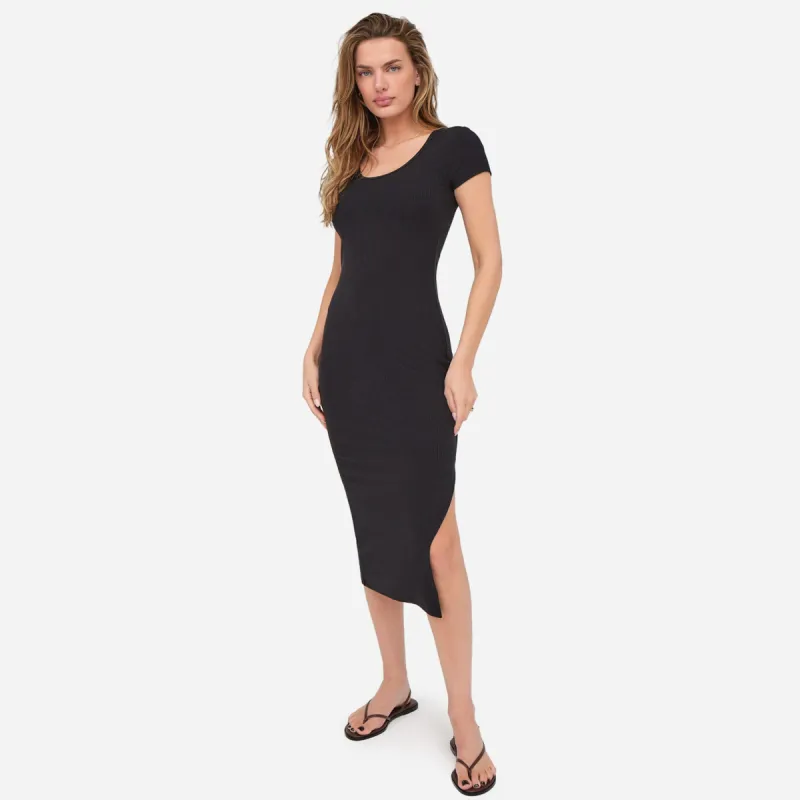 Tencel Rib Short Sleeve Midi Dress sold by MATE the Label