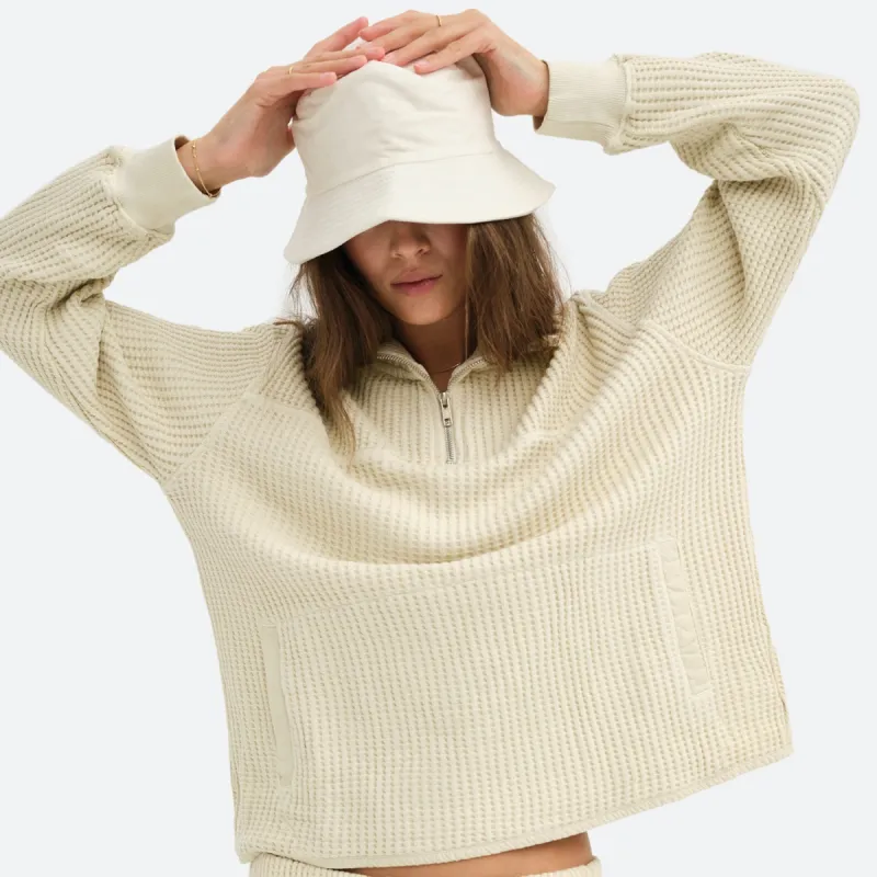 Organic Waffle Half Zip Sweatshirt sold by MATE the Label