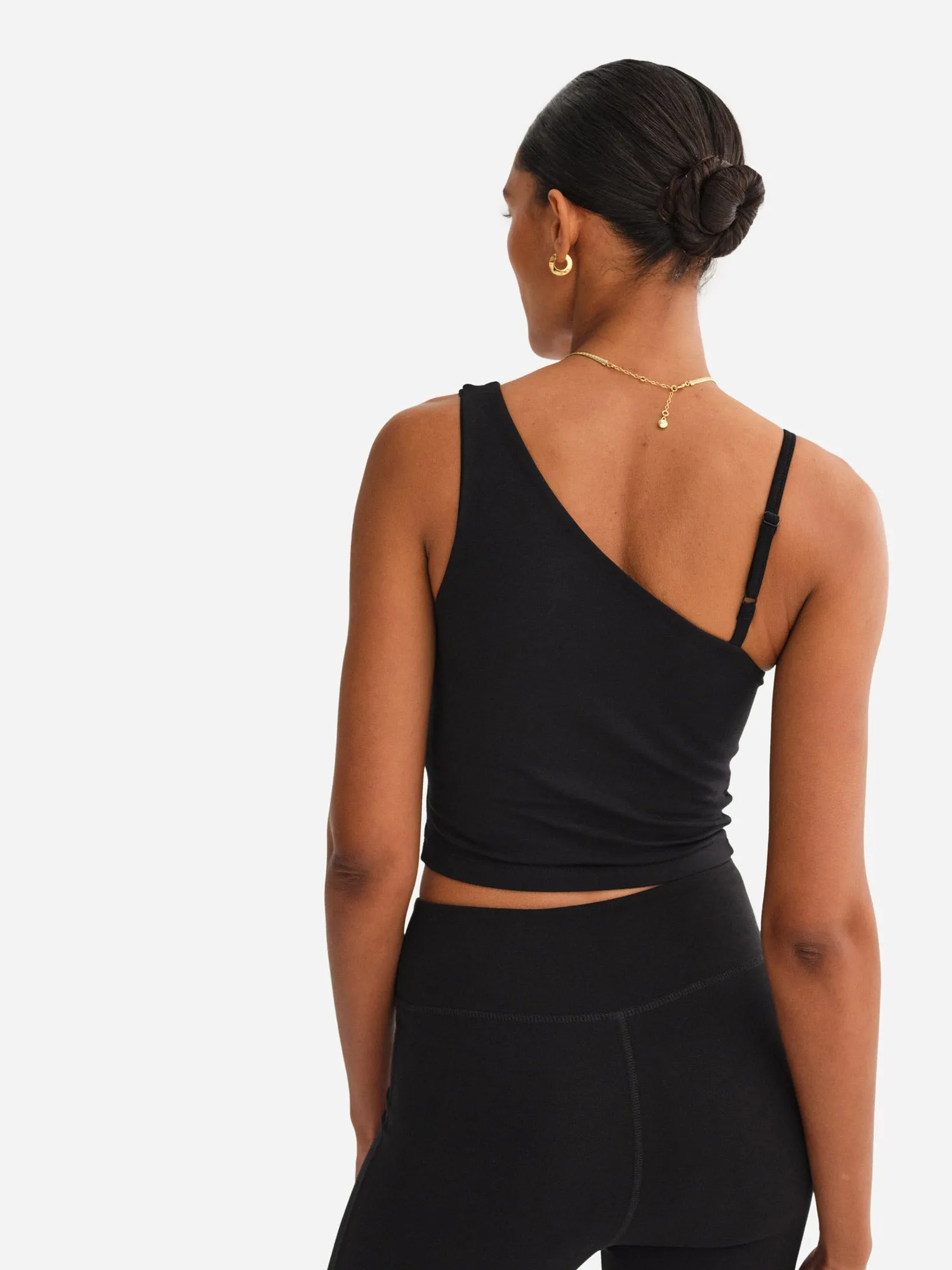 Organic Stretch One Shoulder Tank sold by MATE the Label product image thumbnail 5