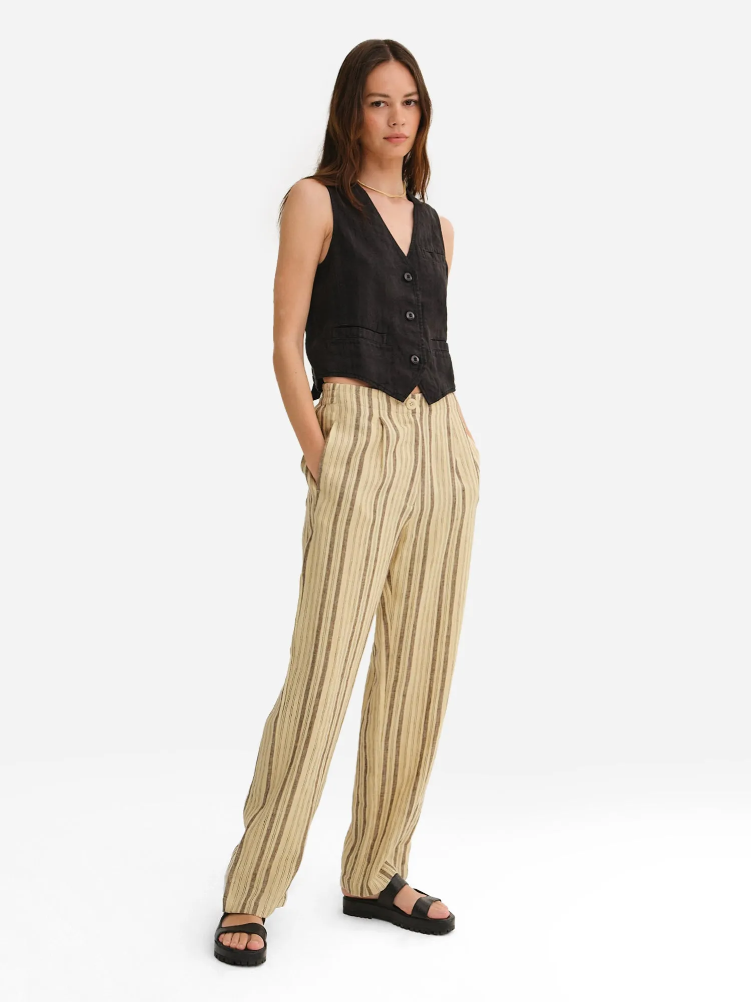 Organic Linen Tailored Pant sold by MATE the Label product image thumbnail 4