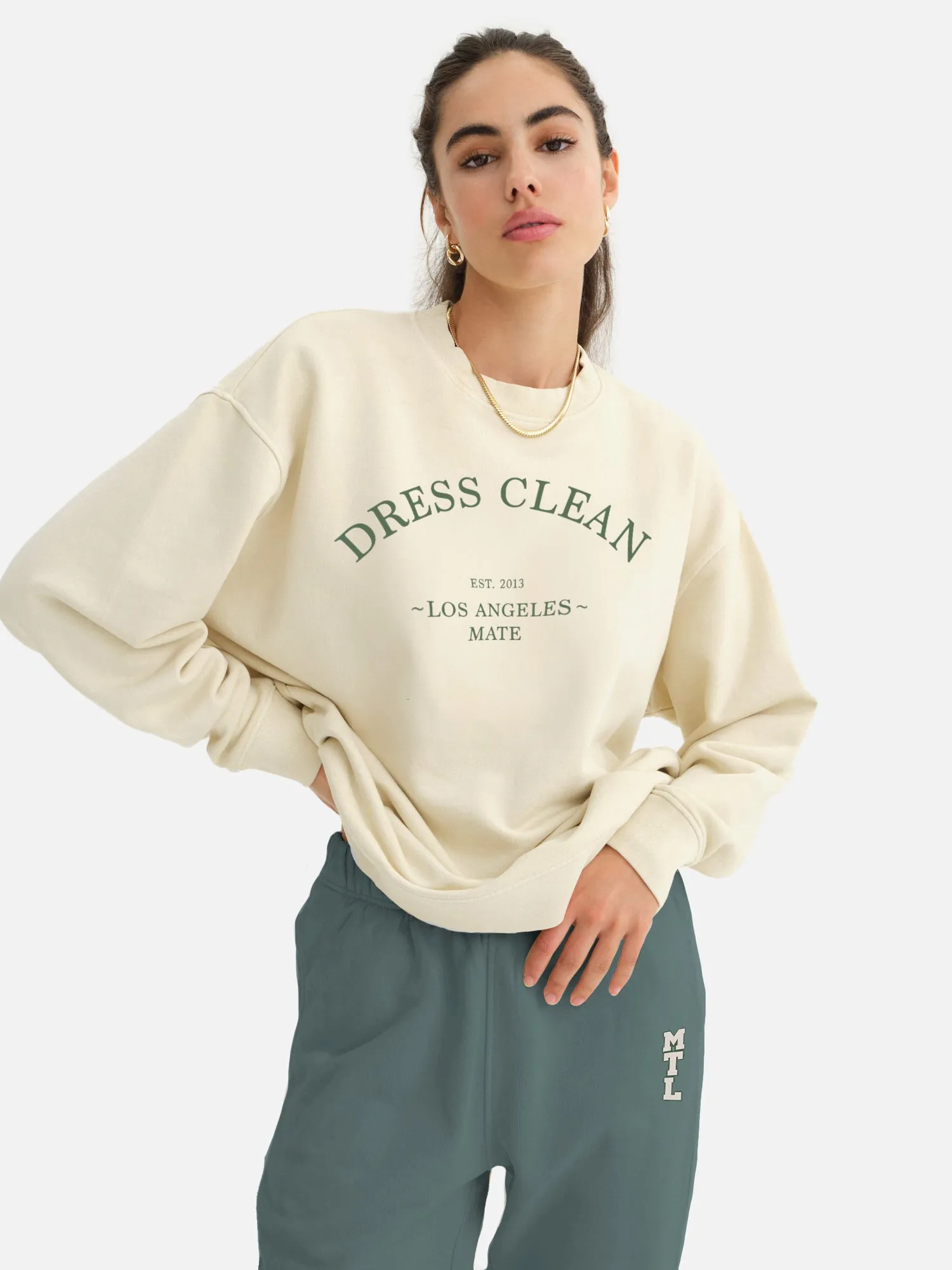Organic Fleece Graphic Oversized Sweatshirt sold by MATE the Label product image thumbnail 5
