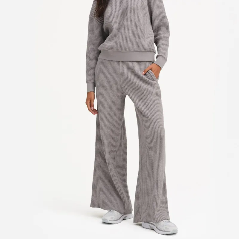 Organic Waffle Wide Leg Sweatpant sold by MATE the Label