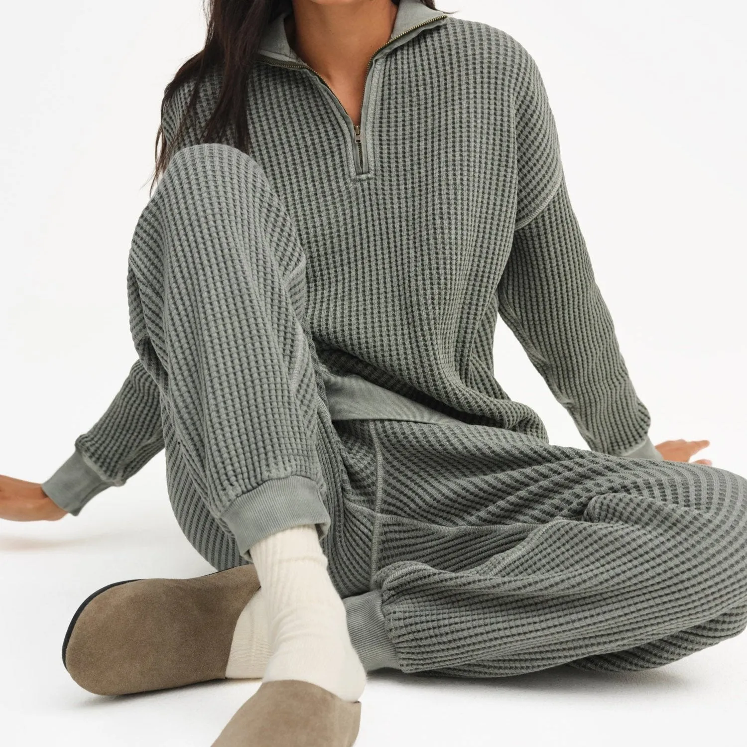 Organic Waffle Relaxed Jogger sold by MATE the Label