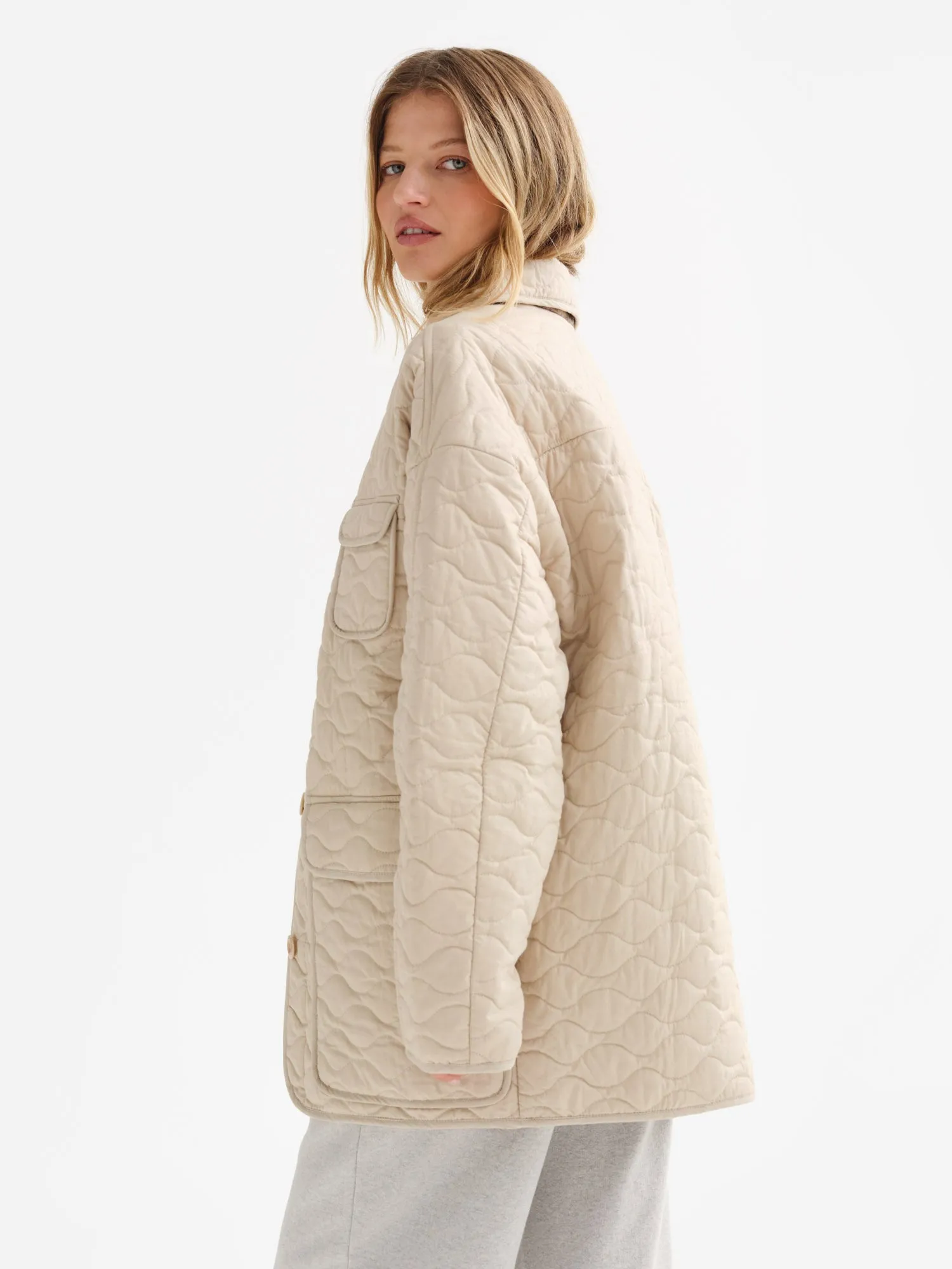 Organic Cotton Quilted Chore Jacket sold by MATE the Label product image thumbnail 5