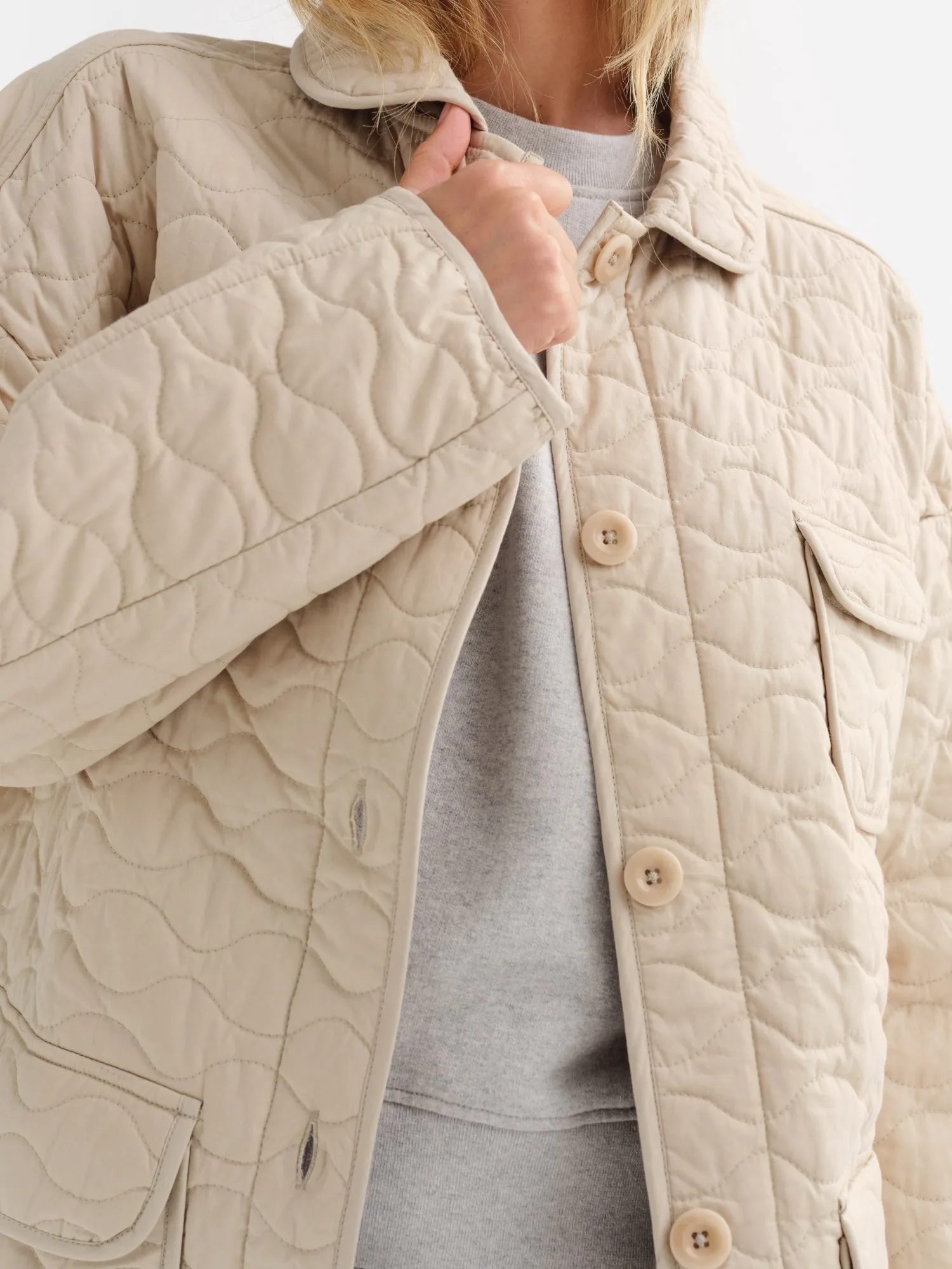 Organic Cotton Quilted Chore Jacket sold by MATE the Label product image thumbnail 3