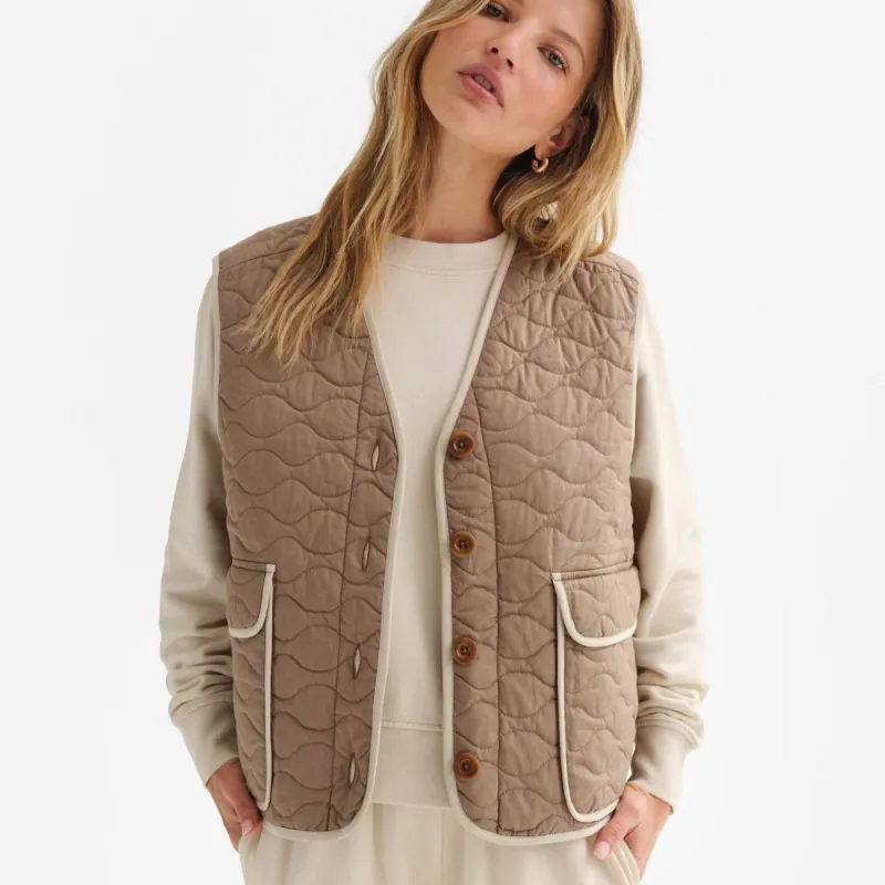Organic Cotton Quilted Vest sold by MATE the Label