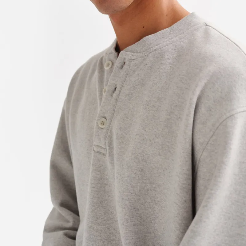 Men's Organic Fleece Henley Sweatshirt sold by MATE the Label
