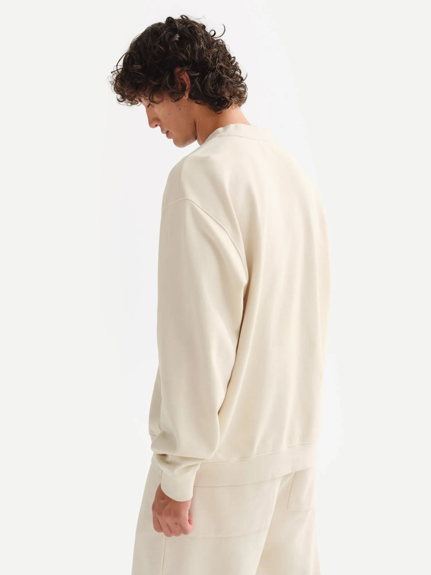 Men's Organic Fleece Henley Sweatshirt sold by MATE the Label product image thumbnail 5