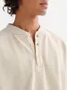 Men's Organic Fleece Henley Sweatshirt sold by MATE the Label