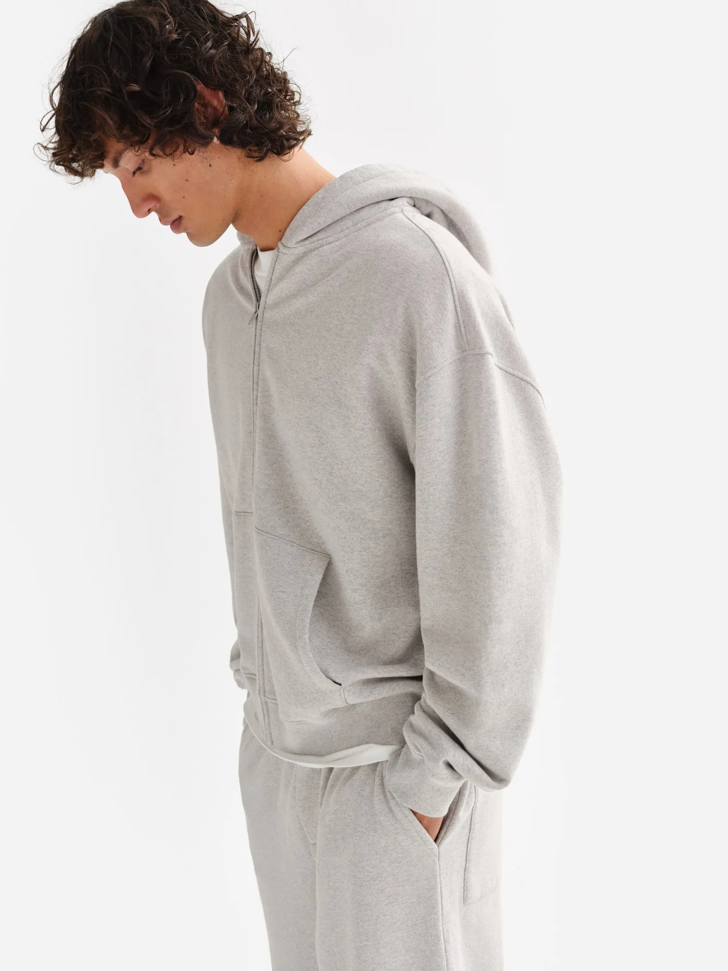 Men's Organic Fleece Zip Hoodie sold by MATE the Label product image thumbnail 4
