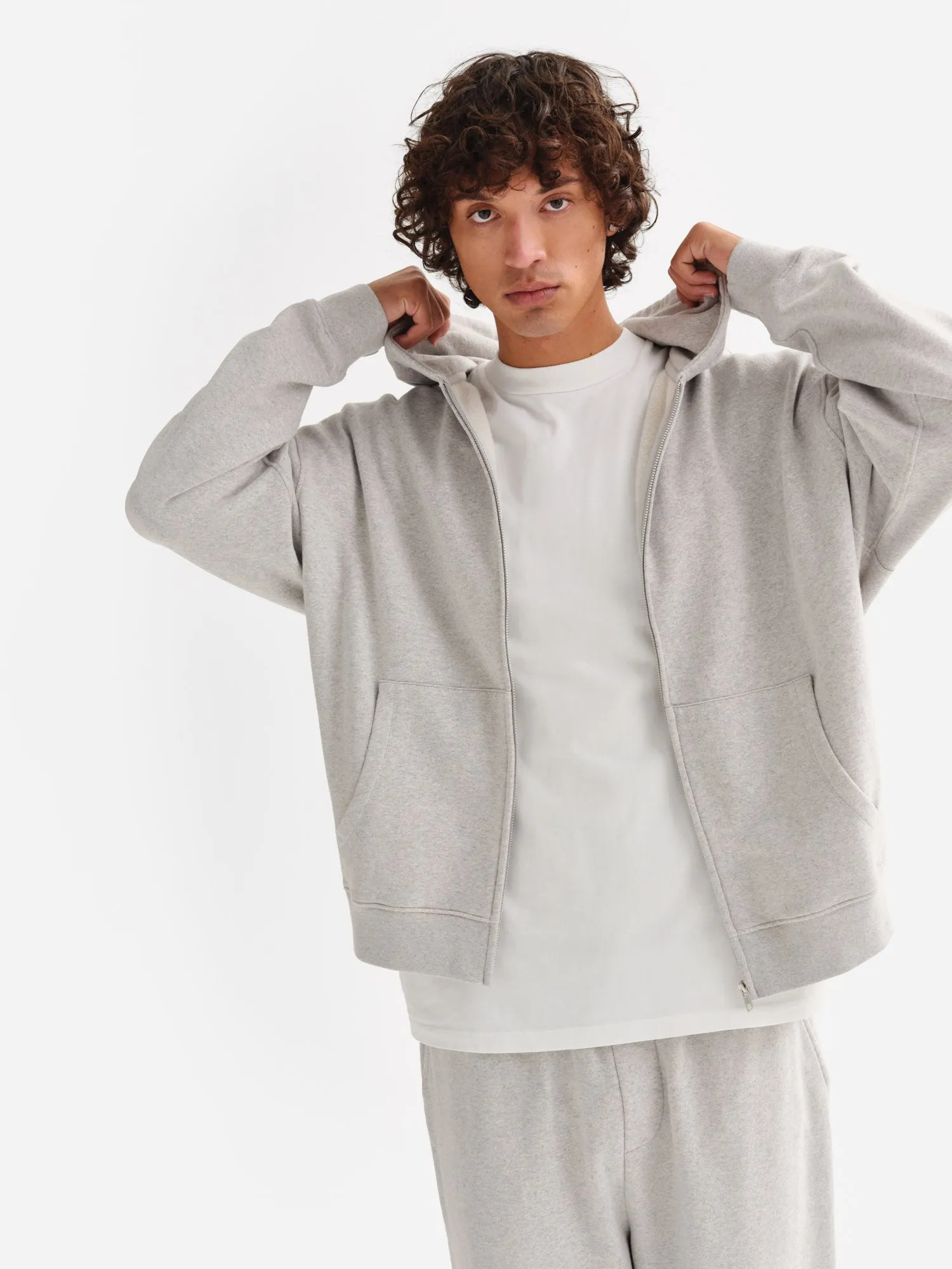 Men's Organic Fleece Zip Hoodie sold by MATE the Label product image thumbnail 2