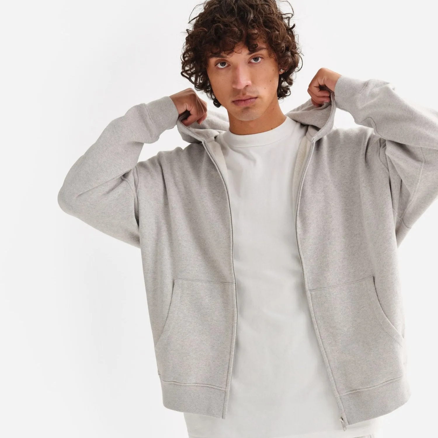 Men's Organic Fleece Zip Hoodie sold by MATE the Label
