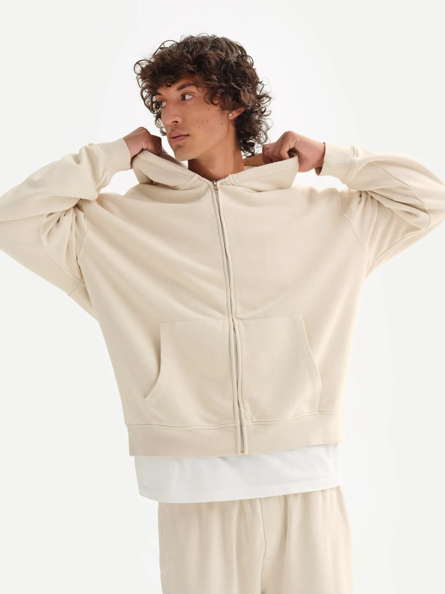 Men's Organic Fleece Zip Hoodie sold by MATE the Label product image thumbnail 2