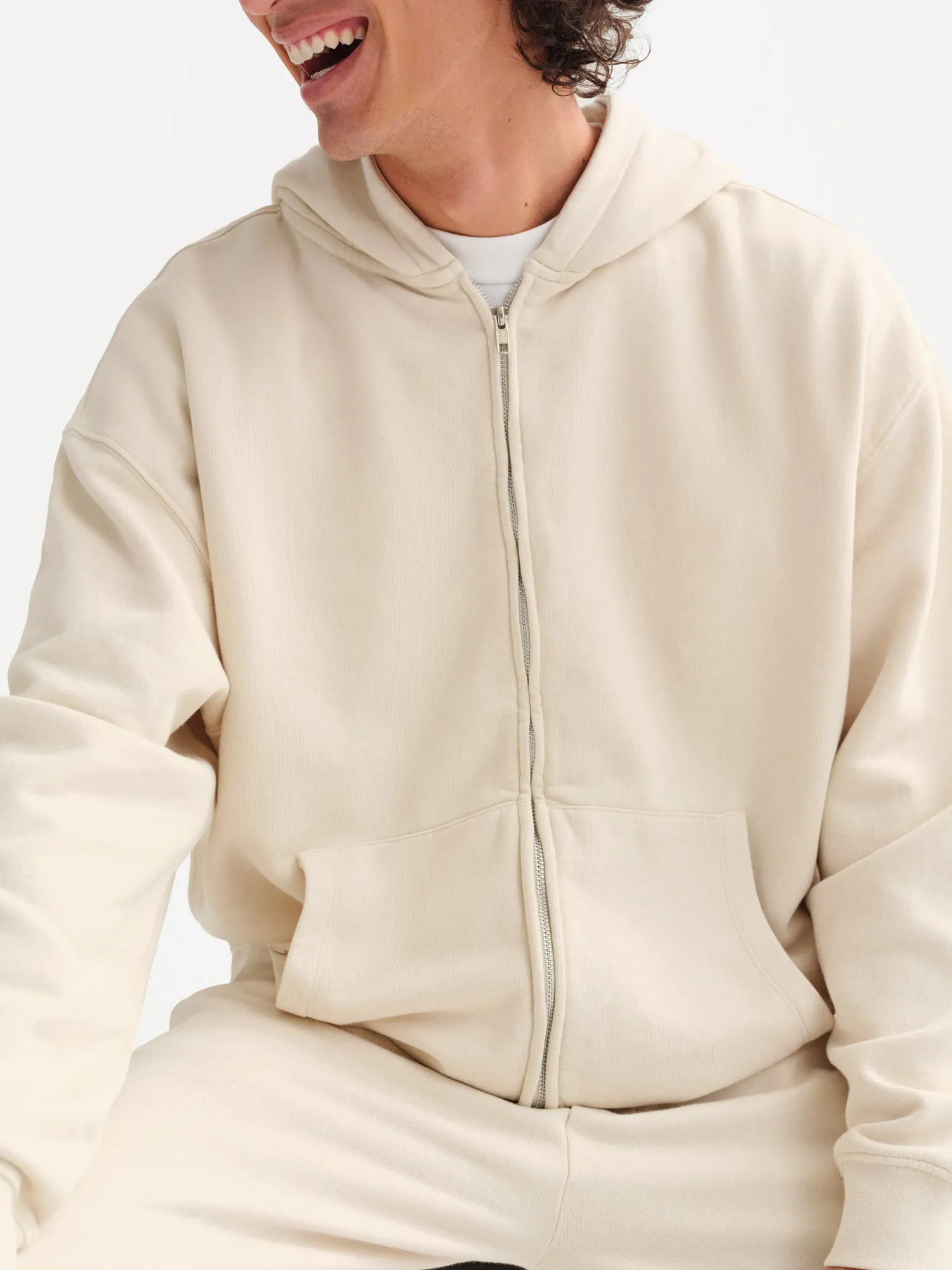 Men's Organic Fleece Zip Hoodie sold by MATE the Label product image thumbnail 3