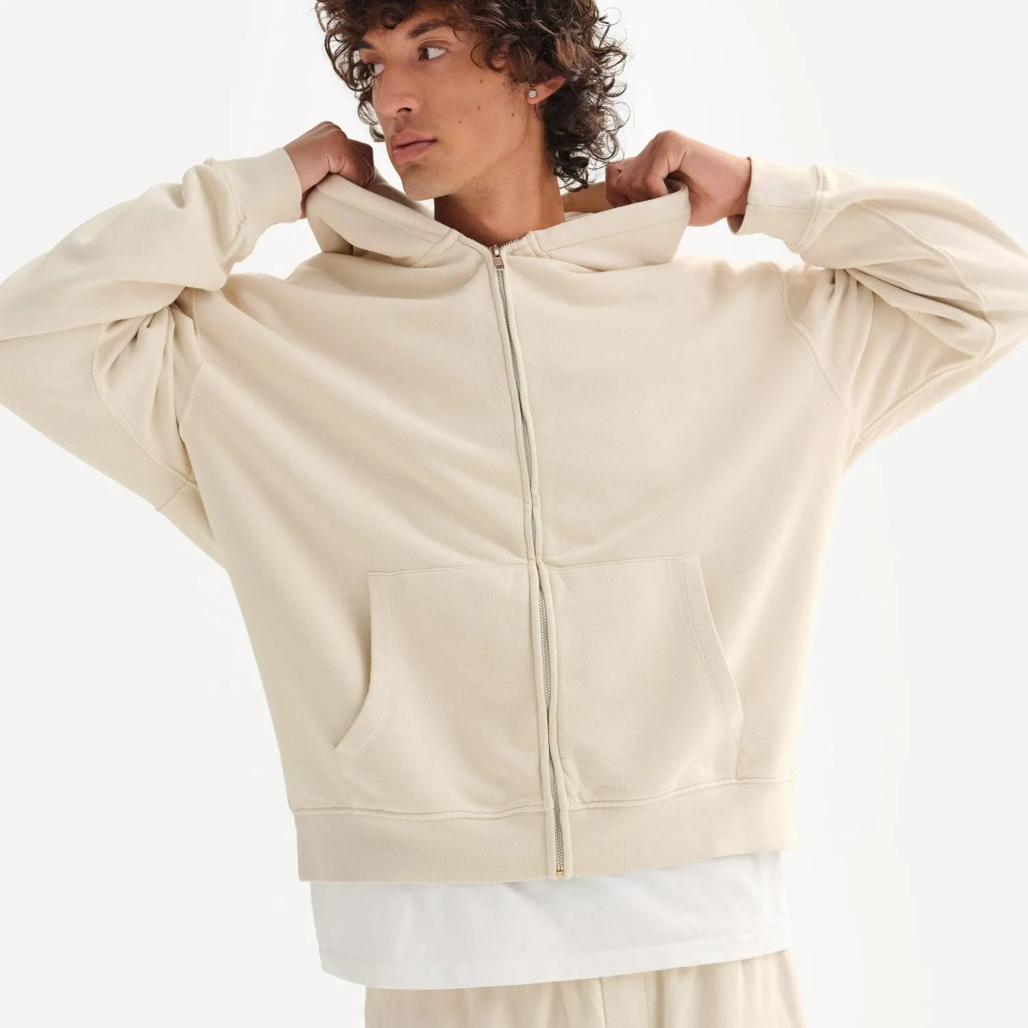 Men's Organic Fleece Zip Hoodie sold by MATE the Label