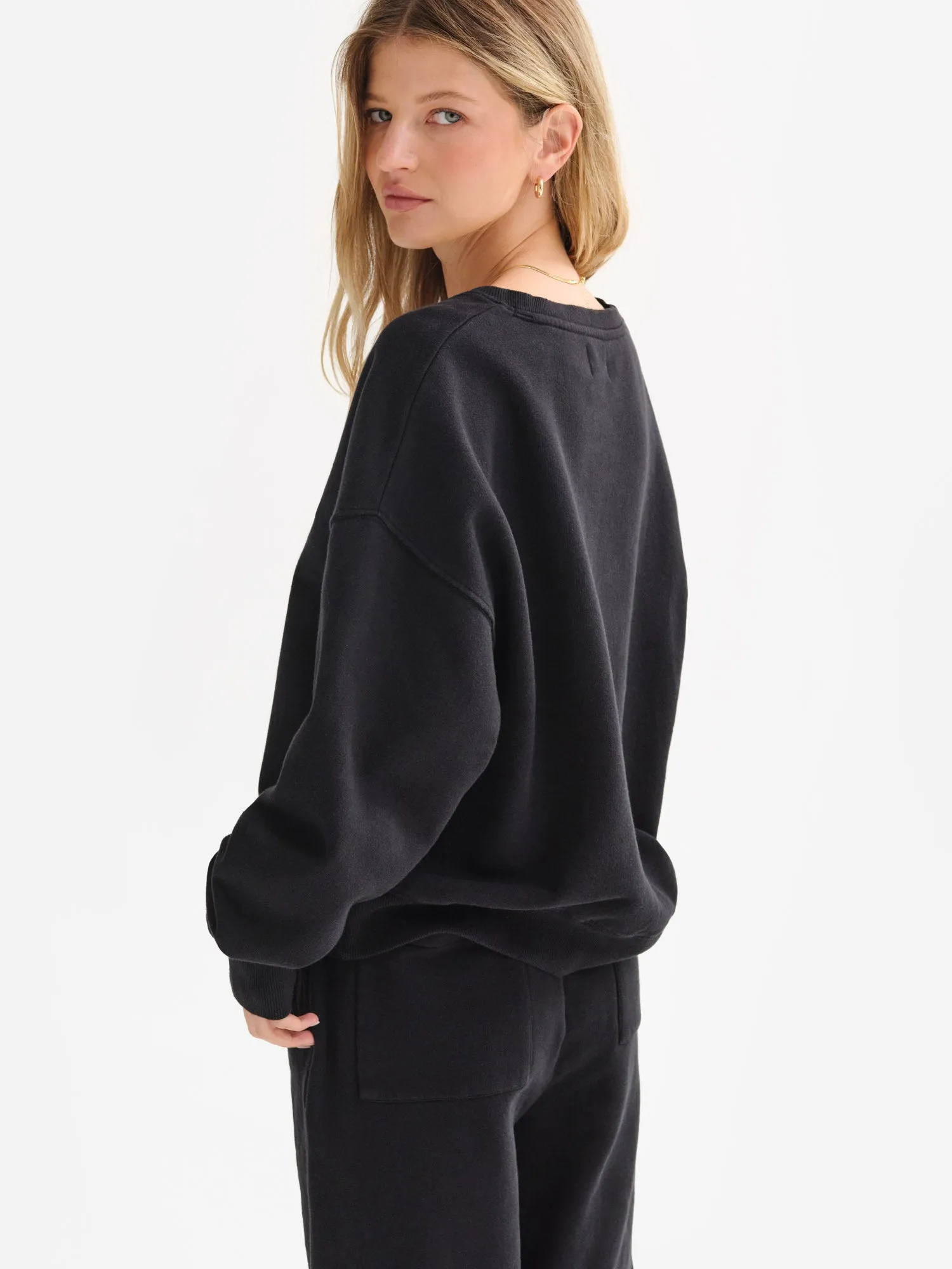 Organic Fleece V-Neck Sweatshirt sold by MATE the Label product image thumbnail 5