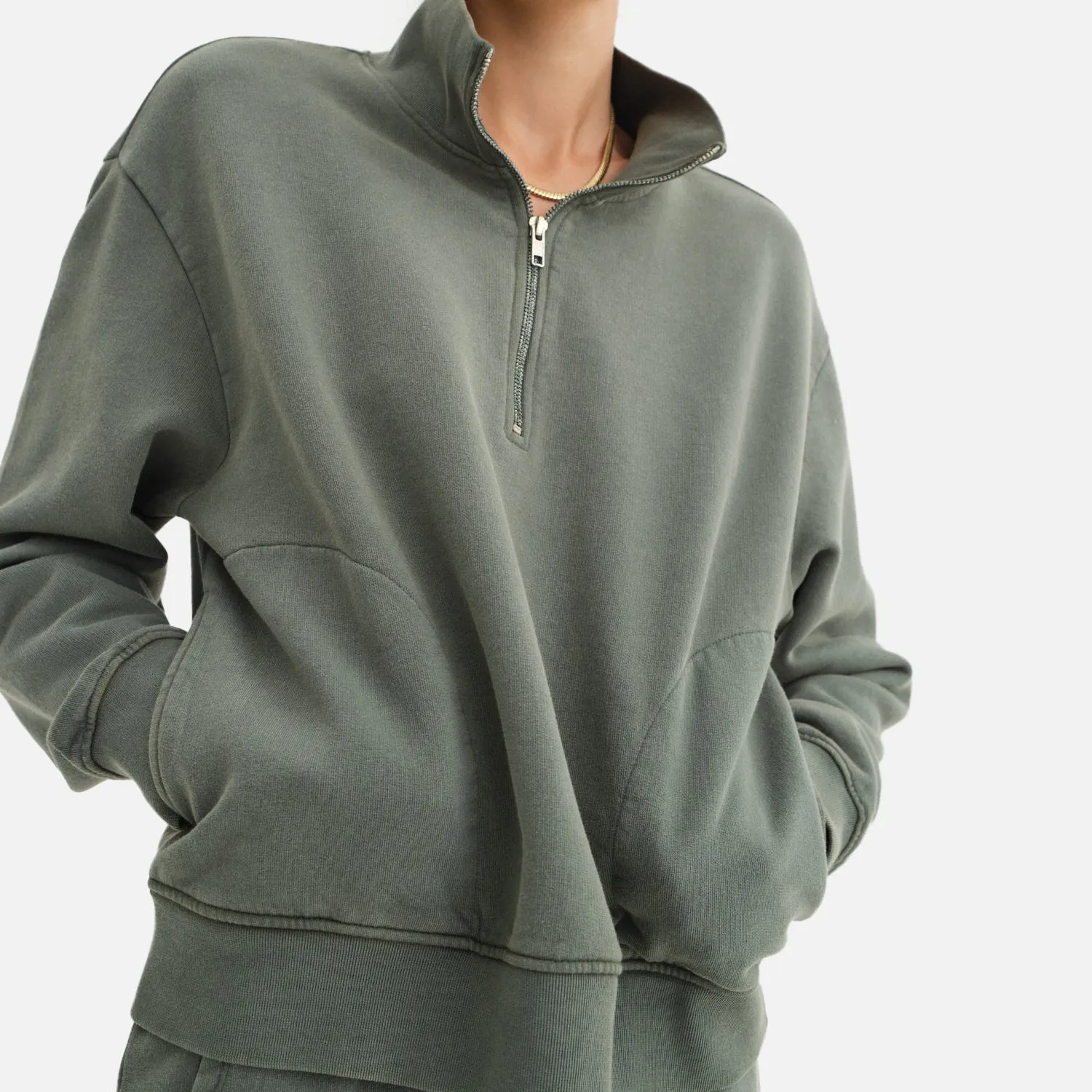 Organic Fleece Quarter Zip Sweatshirt sold by MATE the Label