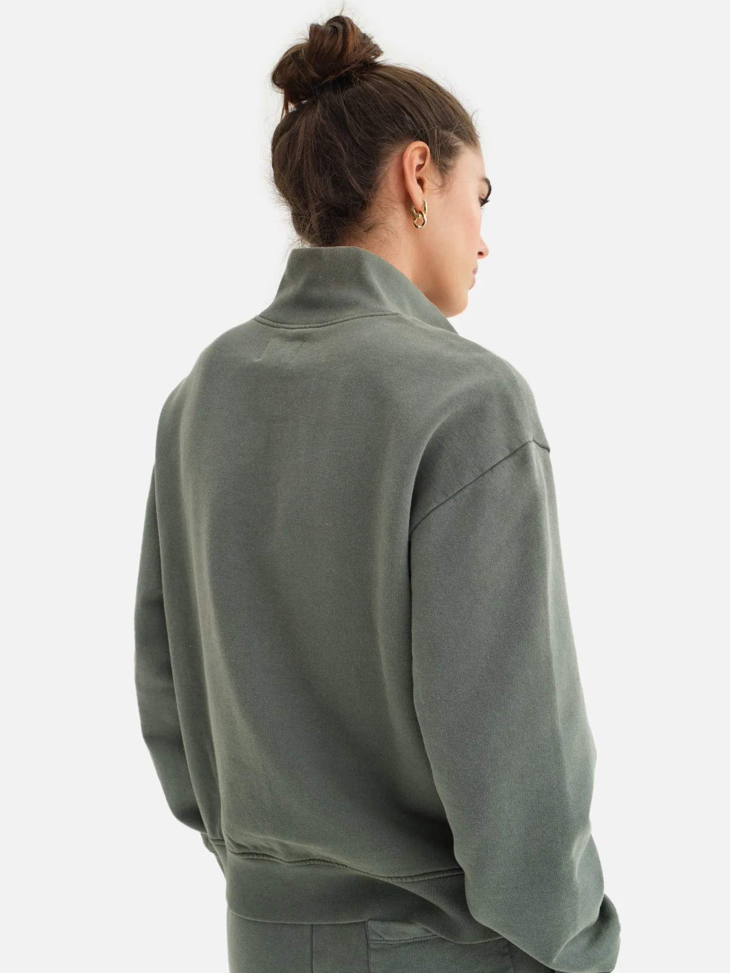 Organic Fleece Quarter Zip Sweatshirt sold by MATE the Label product image thumbnail 5