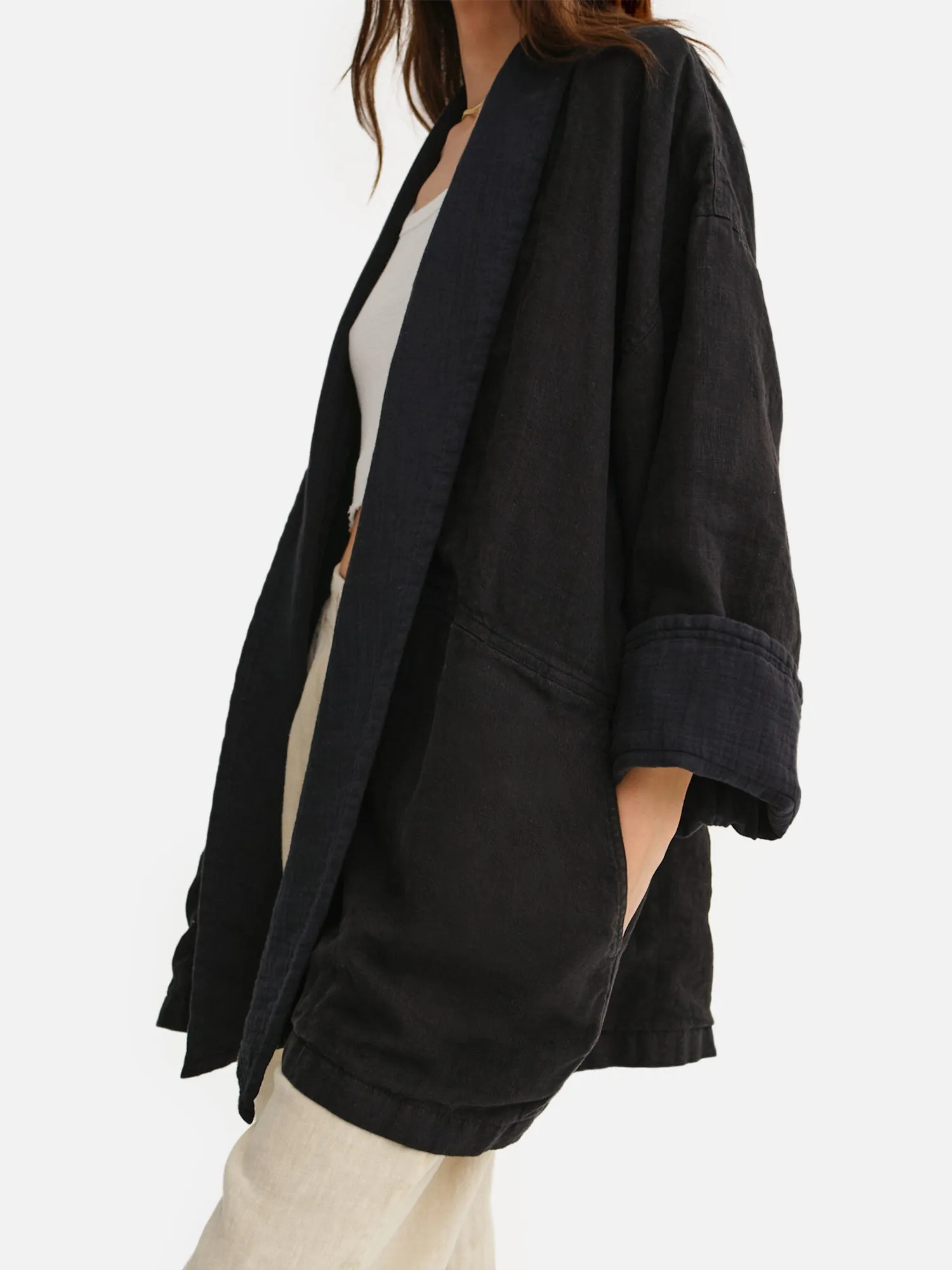 Organic Linen Gauze Jacket sold by MATE the Label product image thumbnail 3