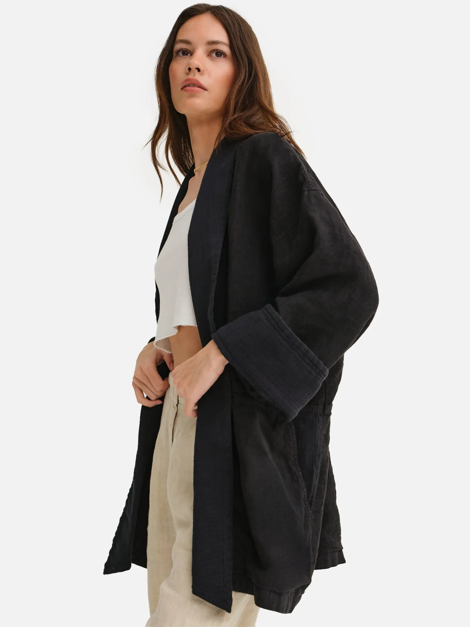 Organic Linen Gauze Jacket sold by MATE the Label product image thumbnail 5