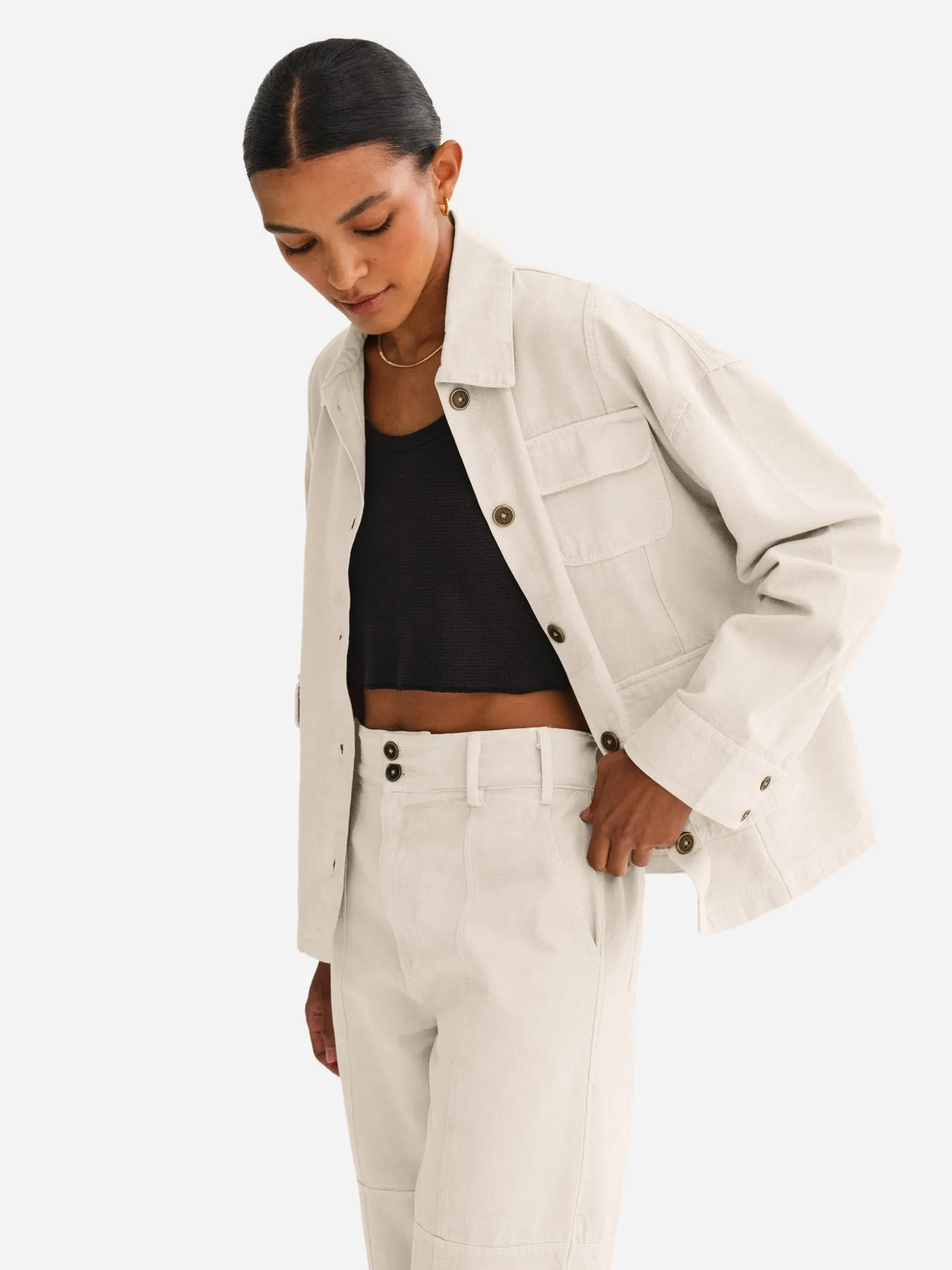 Organic Cotton Canvas Chore Jacket sold by MATE the Label product image thumbnail 3