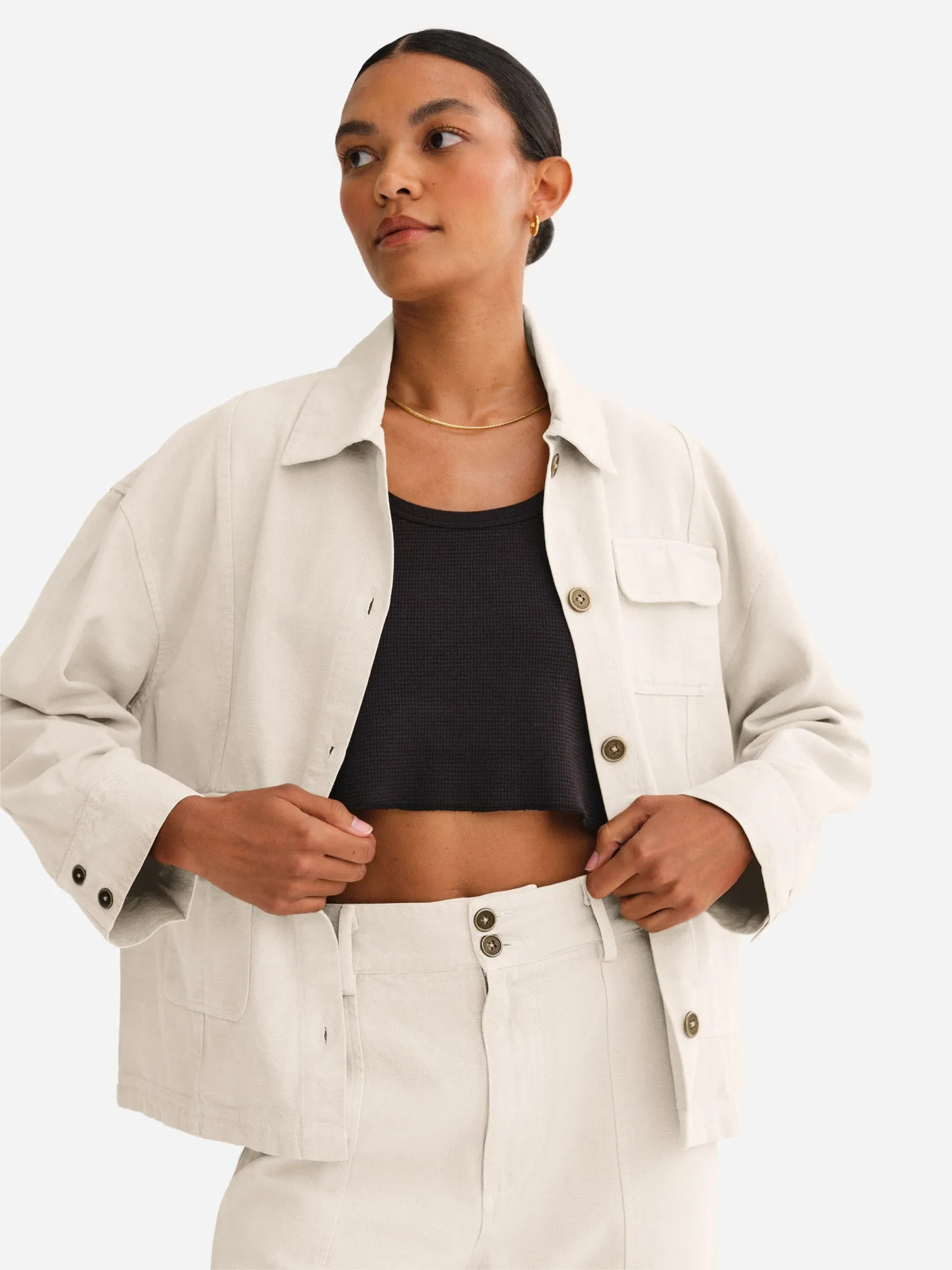 Organic Cotton Canvas Chore Jacket sold by MATE the Label product image thumbnail 2