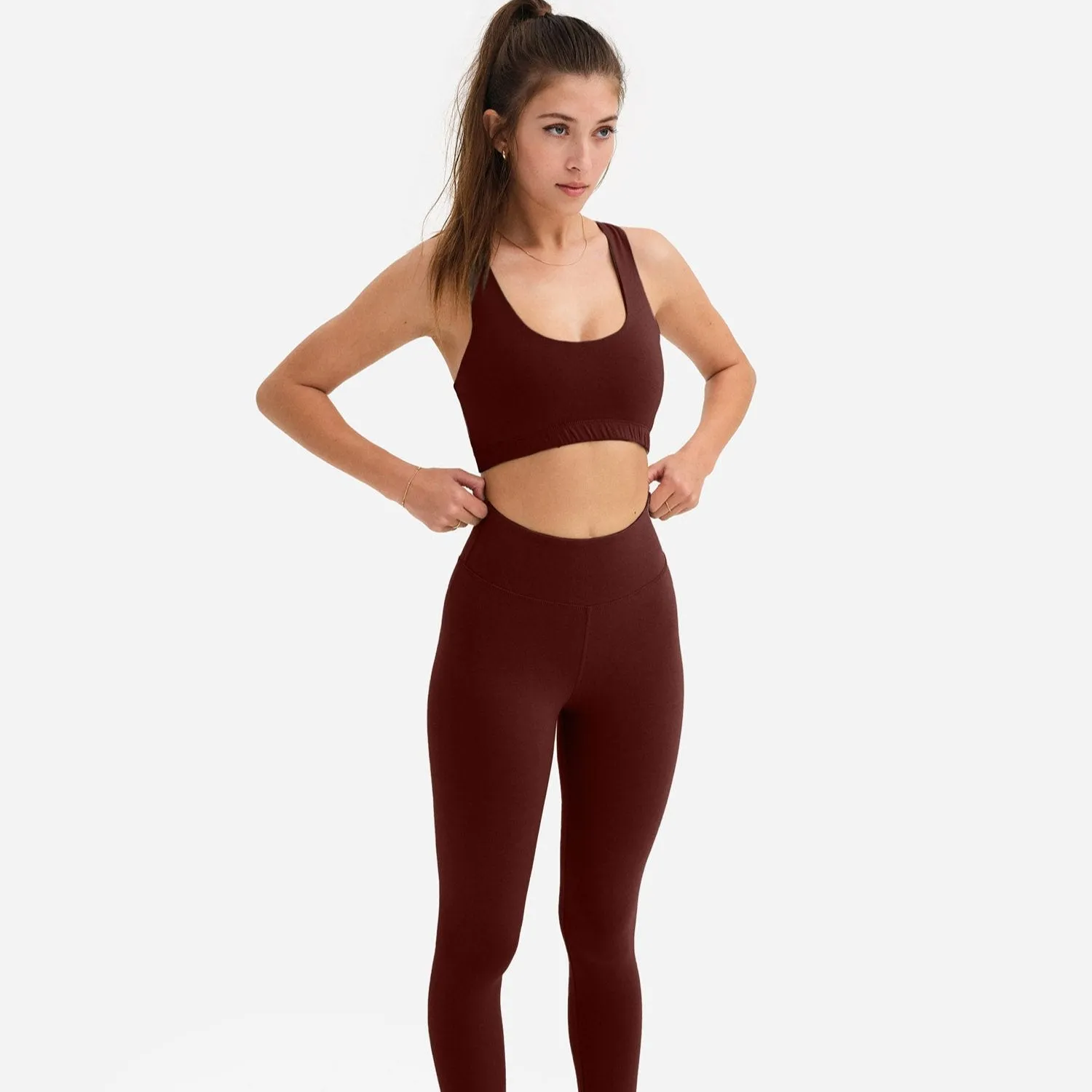 Organic Stretch Sports Bra sold by MATE the Label