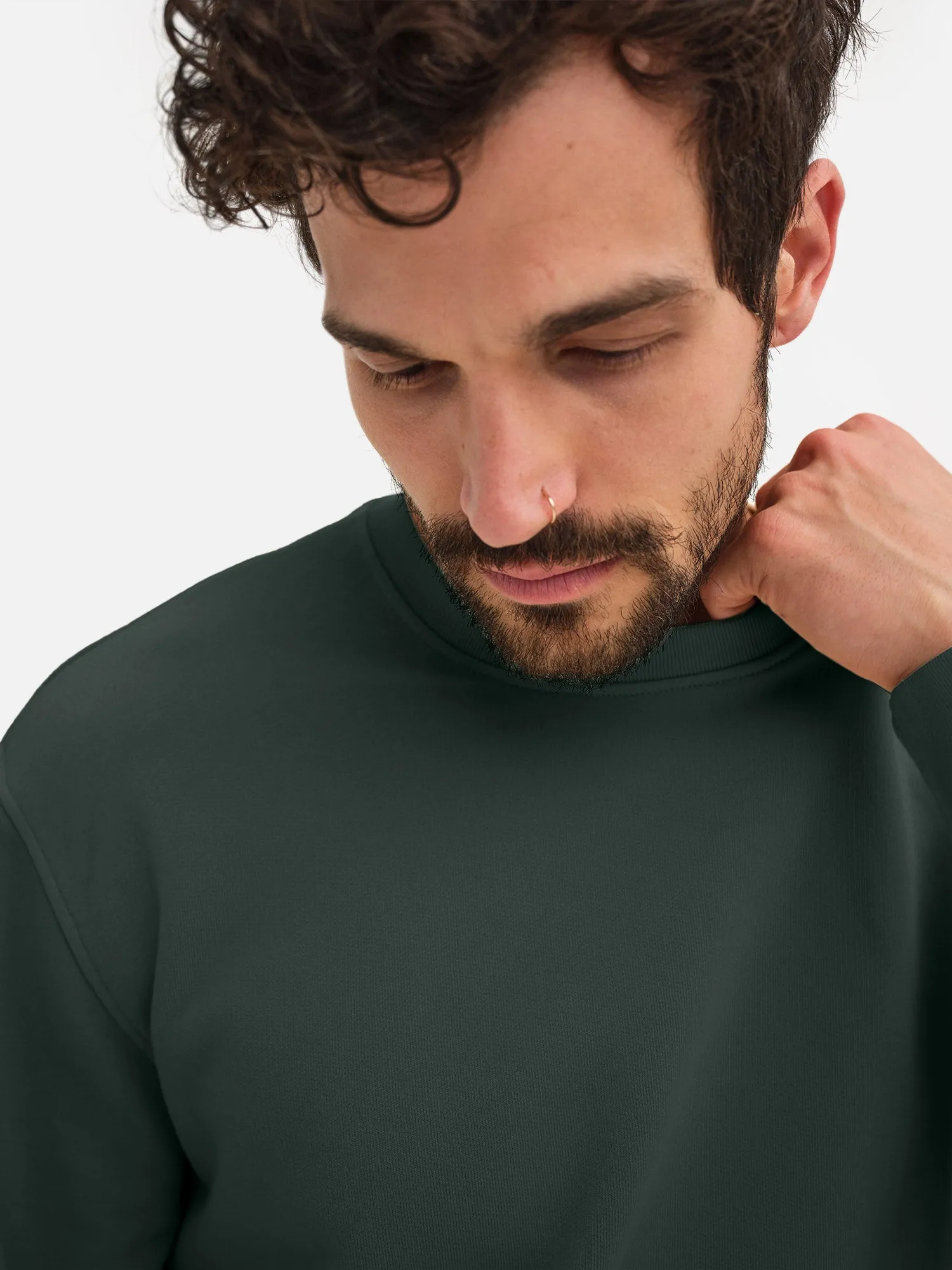 Men's Organic Fleece Crew Neck Sweatshirt sold by MATE the Label product image thumbnail 3