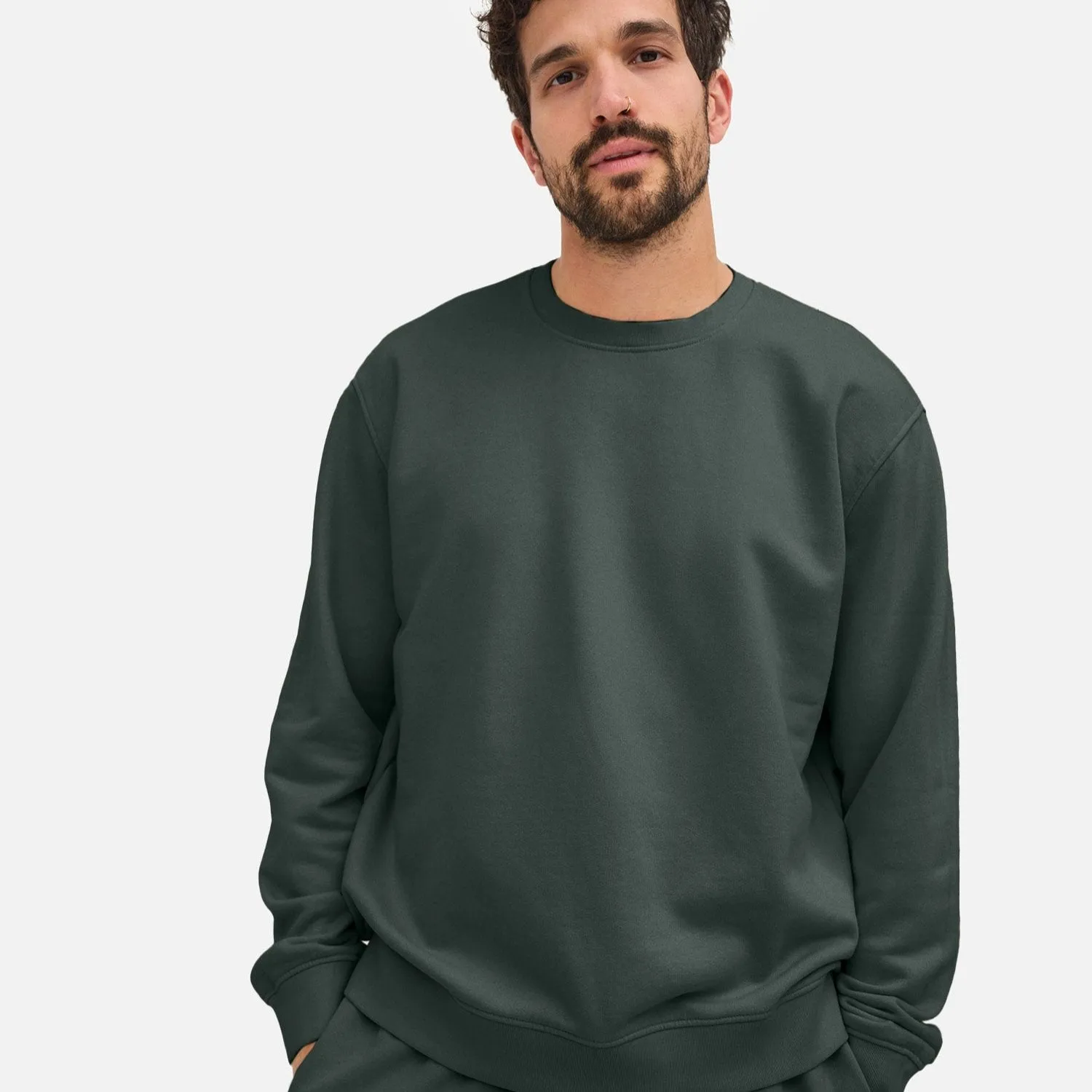 Men's Organic Fleece Crew Neck Sweatshirt sold by MATE the Label