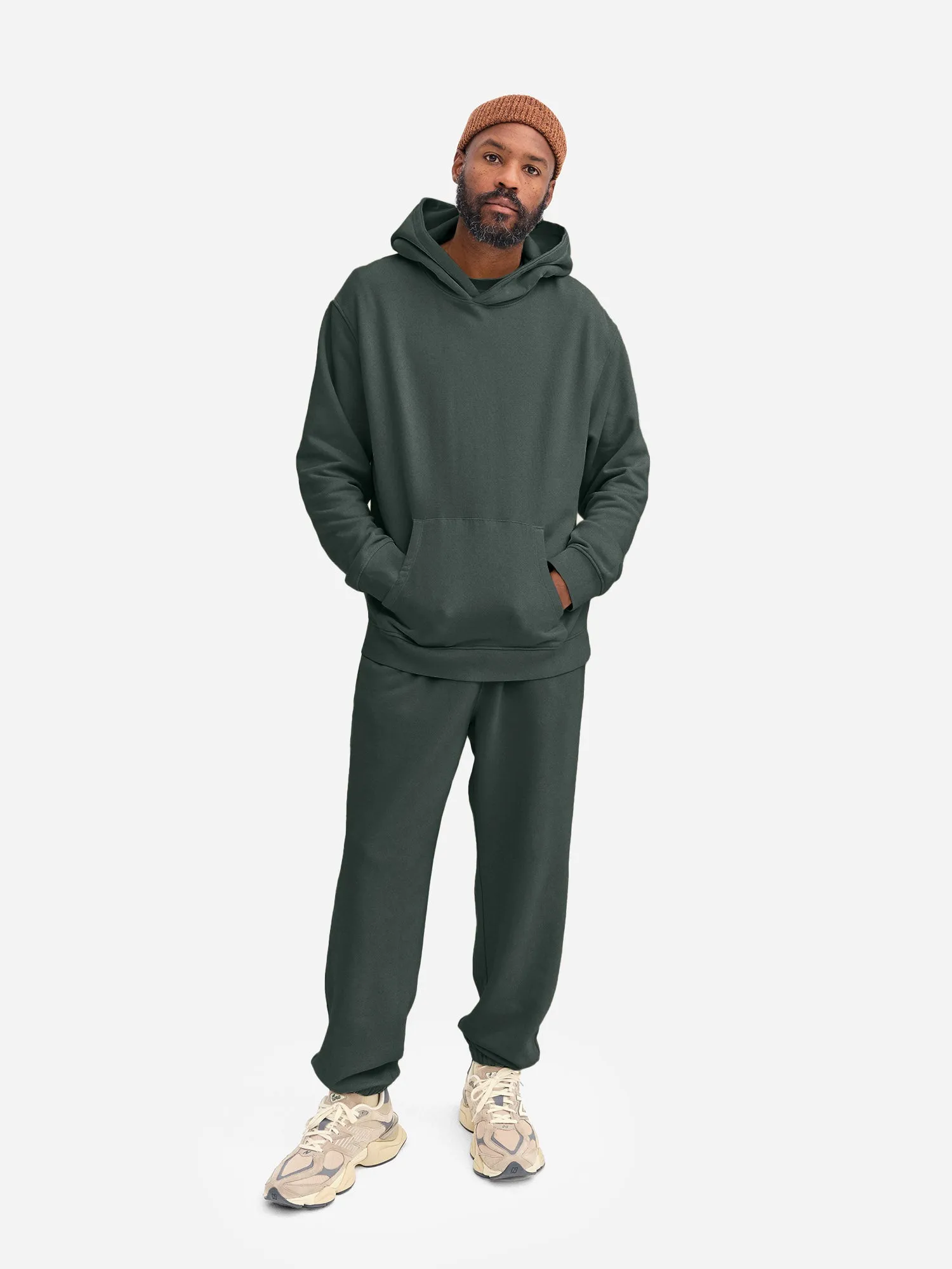 Men's Organic Fleece Hoodie sold by MATE the Label product image thumbnail 3