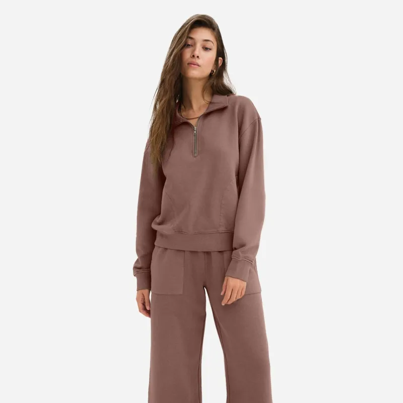 Organic Fleece Quarter Zip Sweatshirt sold by MATE the Label