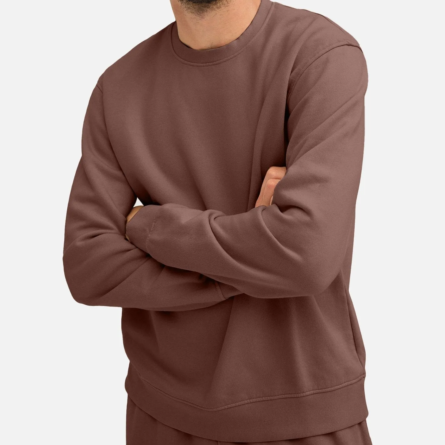 Men's Organic Fleece Crew Neck Sweatshirt sold by MATE the Label