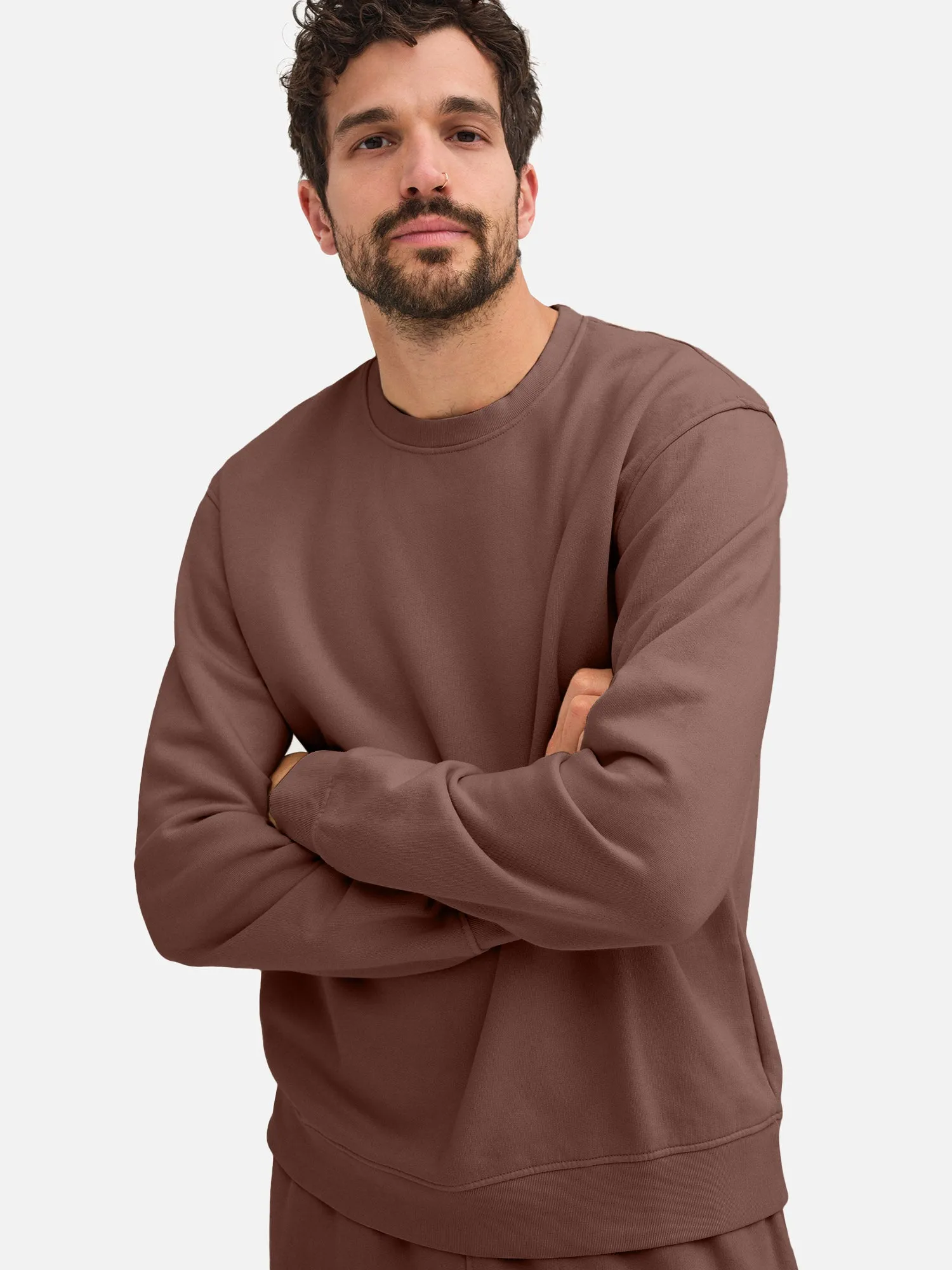 Men's Organic Fleece Crew Neck Sweatshirt sold by MATE the Label product image thumbnail 2