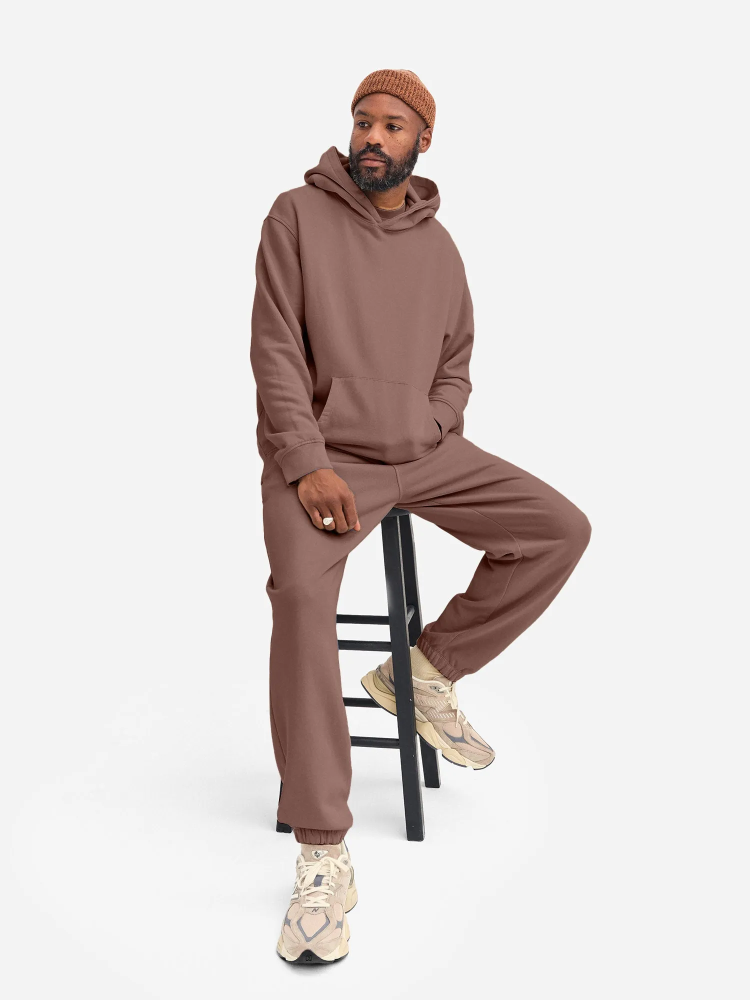 Men's Organic Fleece Hoodie sold by MATE the Label product image thumbnail 4