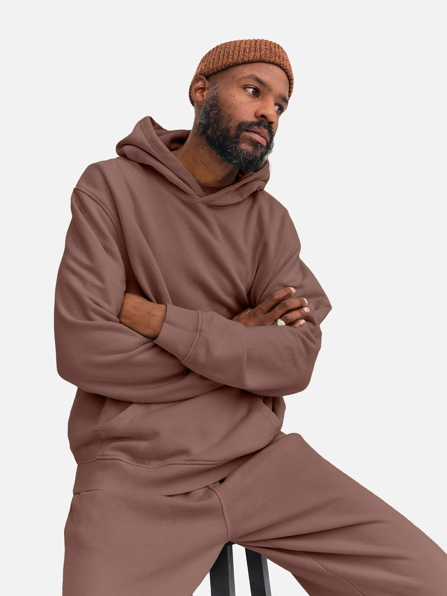 Men's Organic Fleece Hoodie sold by MATE the Label product image thumbnail 2